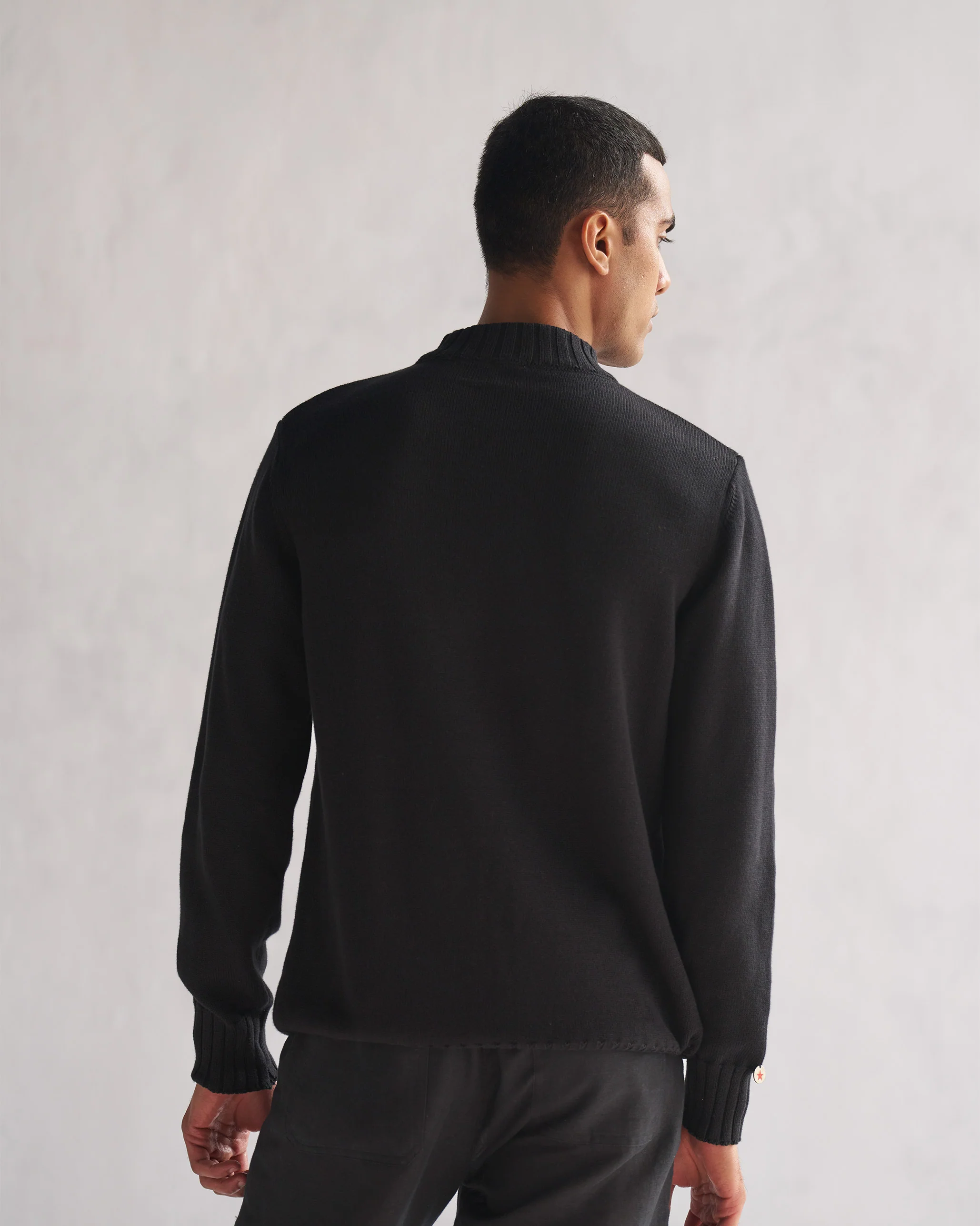 Boxed Sweater - Black - Image 3