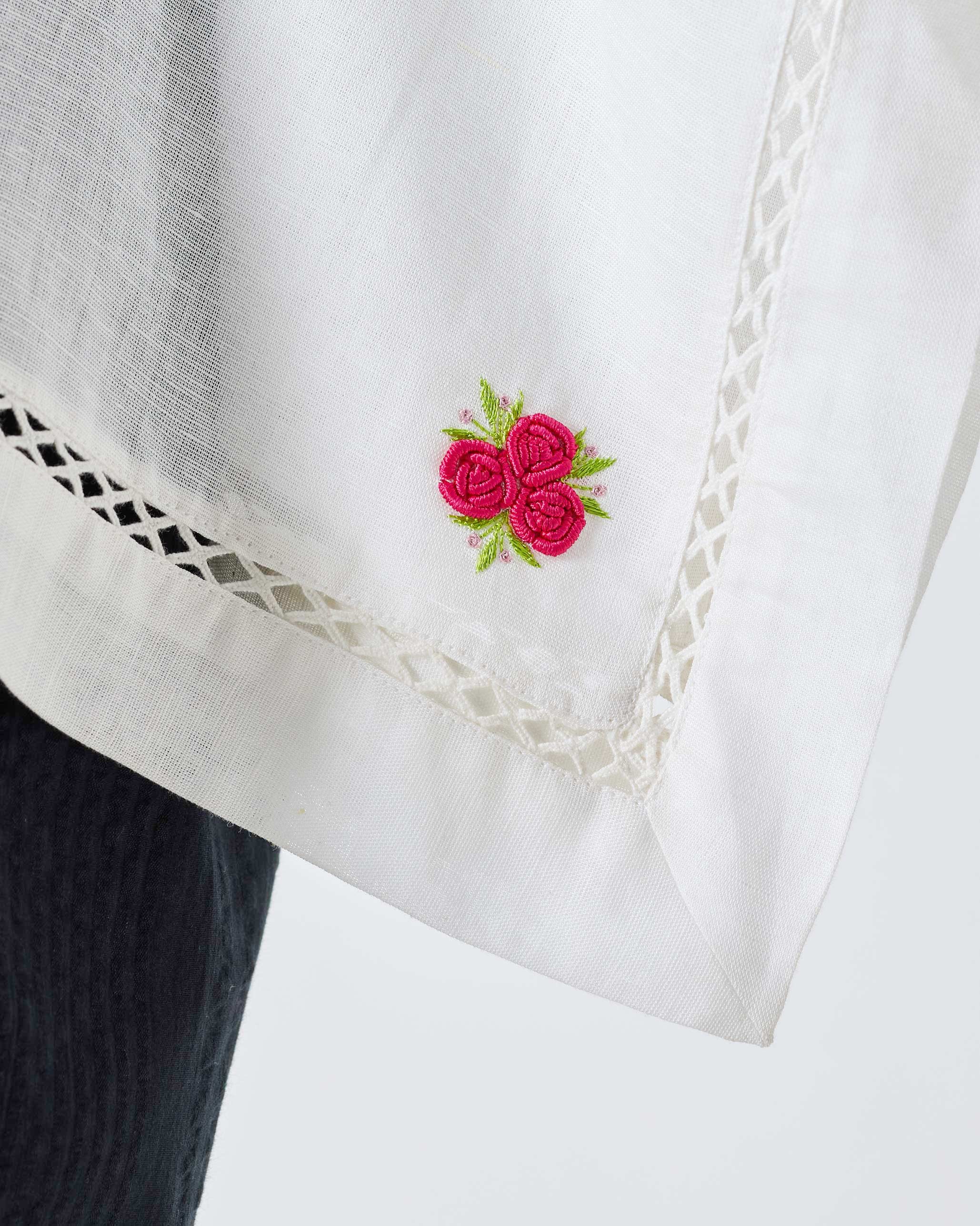 Boxy Kaftan Top - White - Image 5