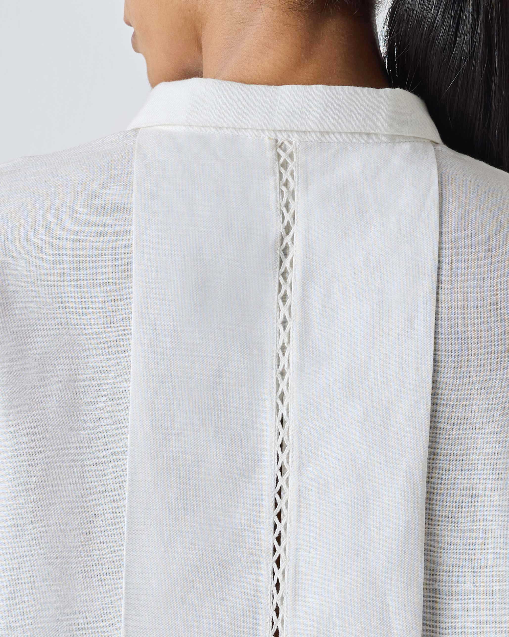 Boxy Kaftan Top - White - Image 6