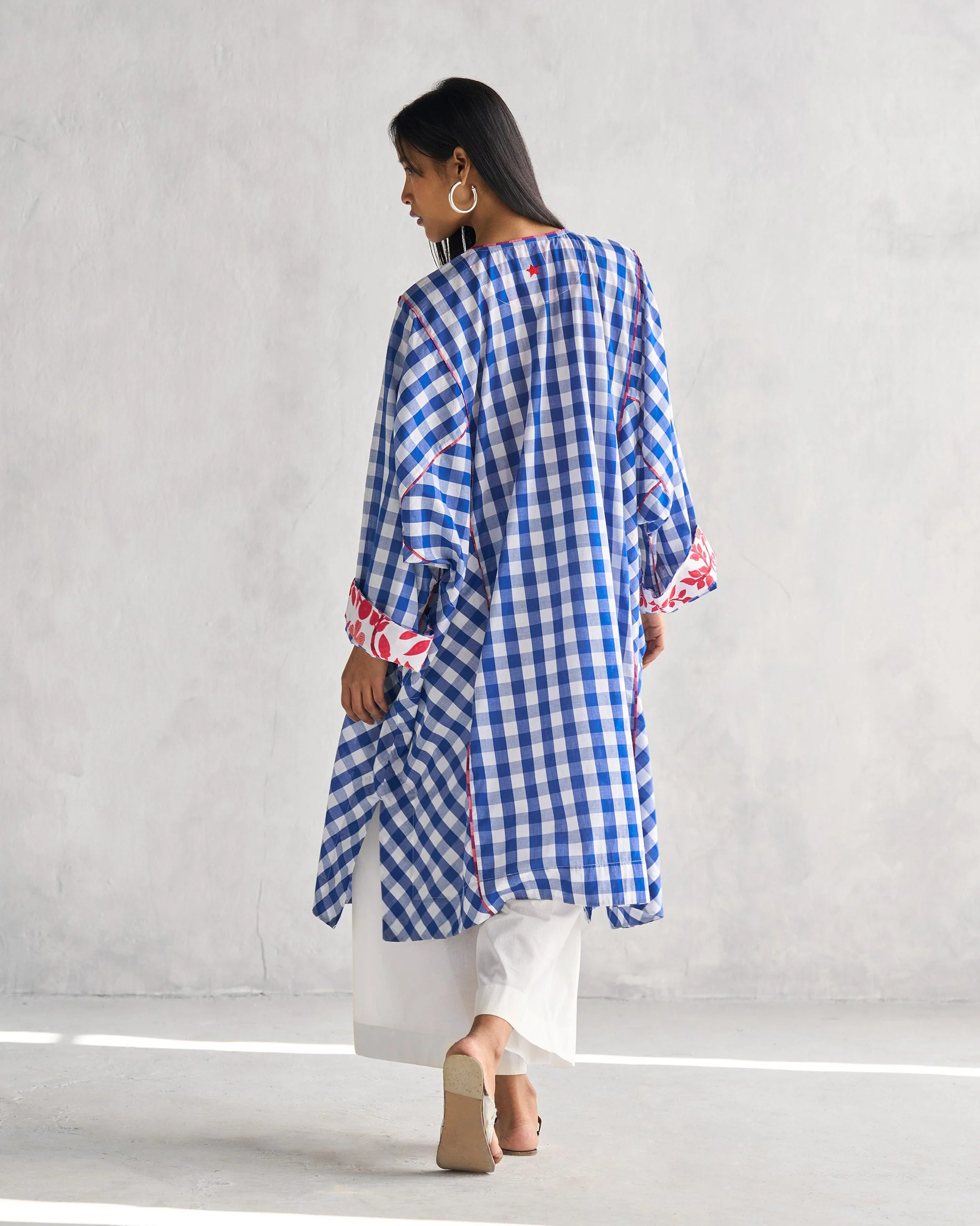 Boxy Pheran - Blue & White - Image 4