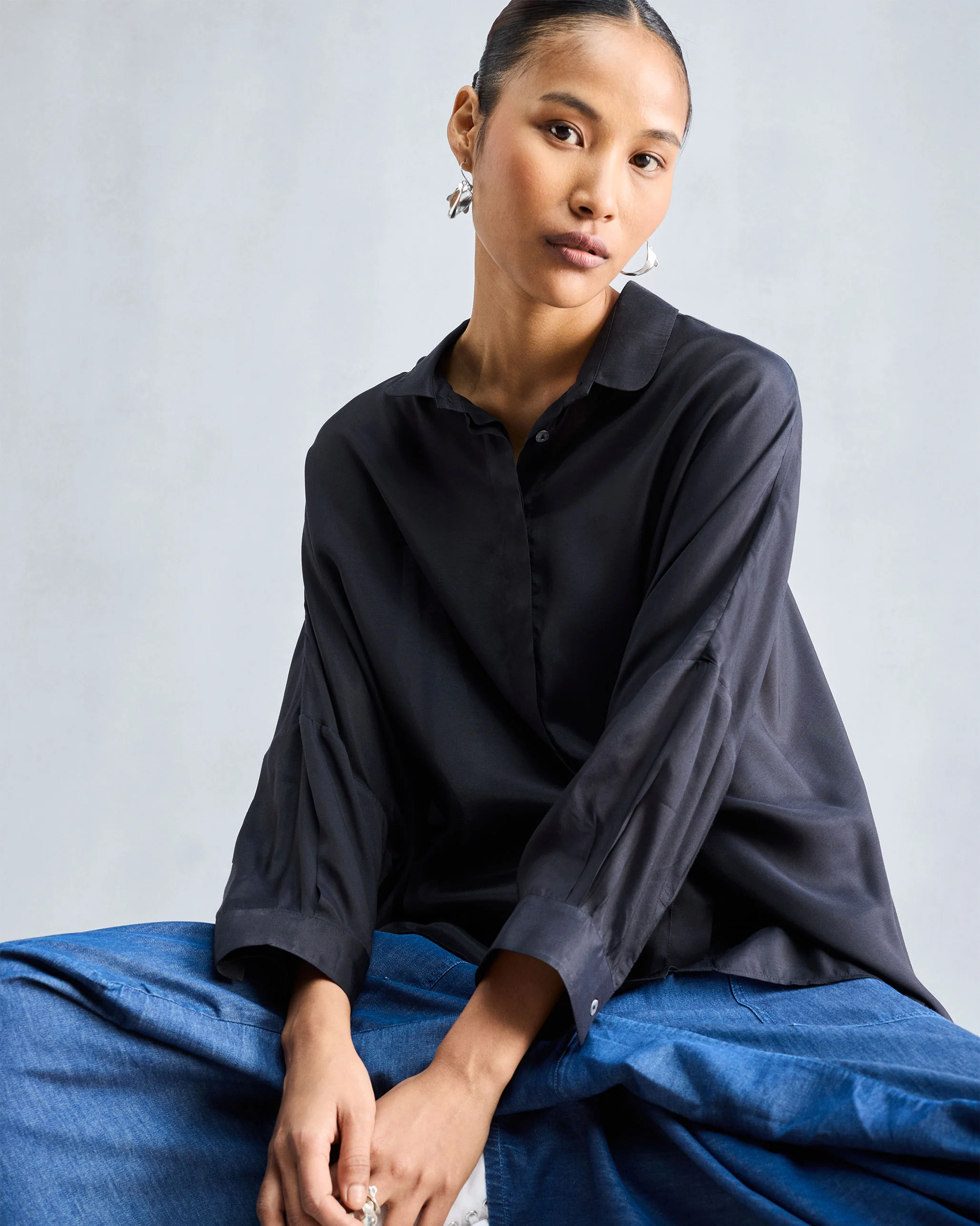 Boxy Shirt - Black - Image 2
