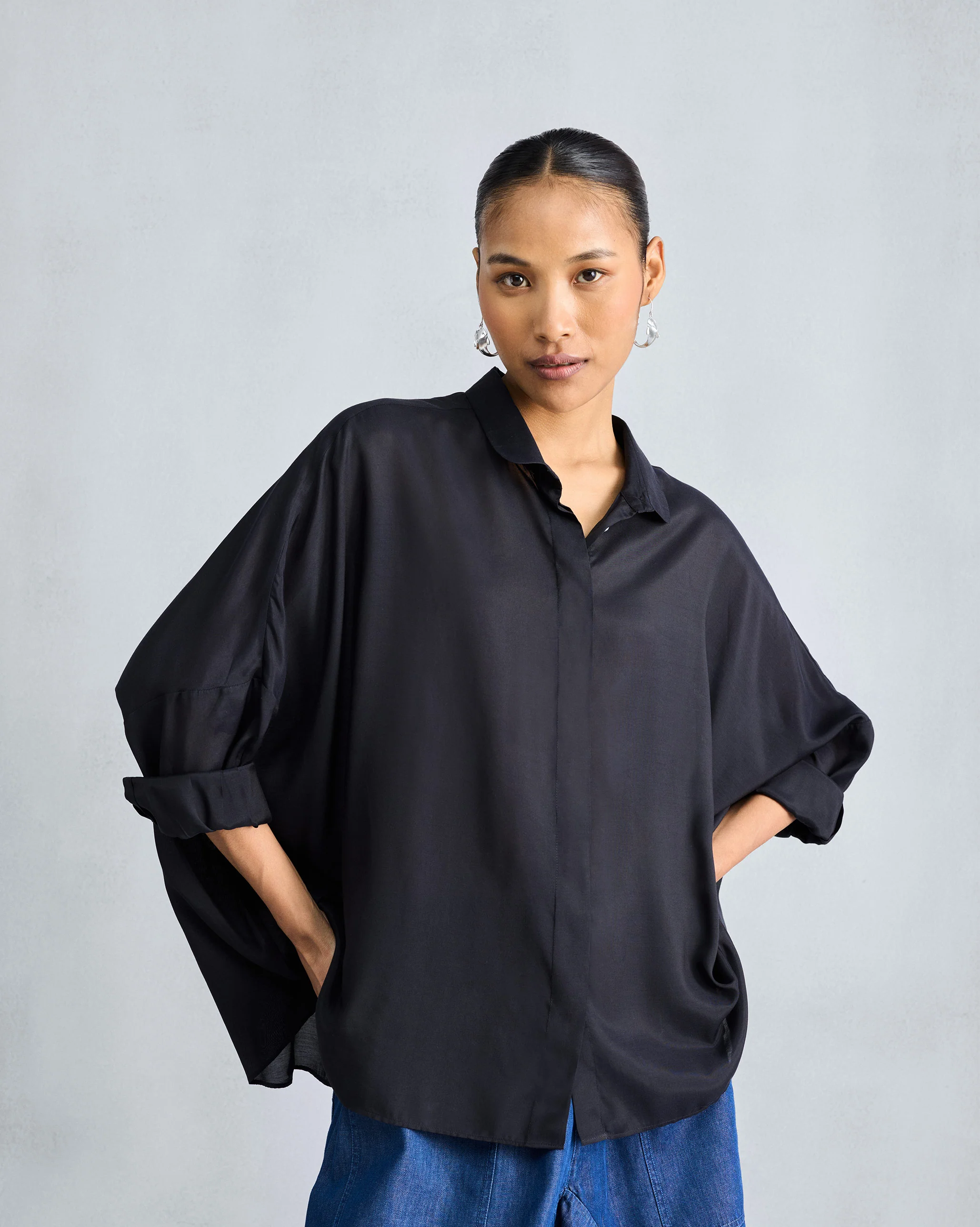 Boxy Shirt - Black - Image 3