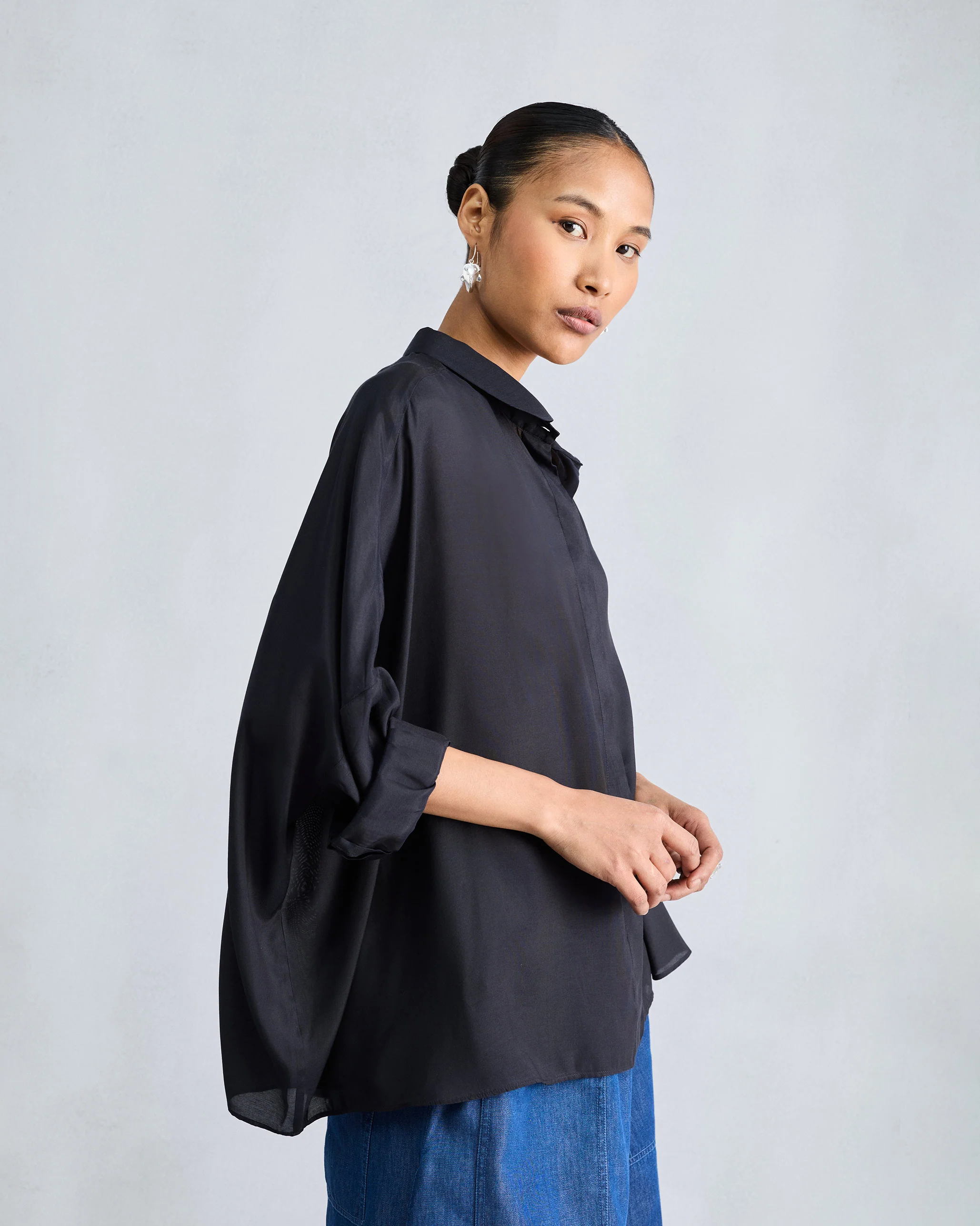 Boxy Shirt - Black - Image 4