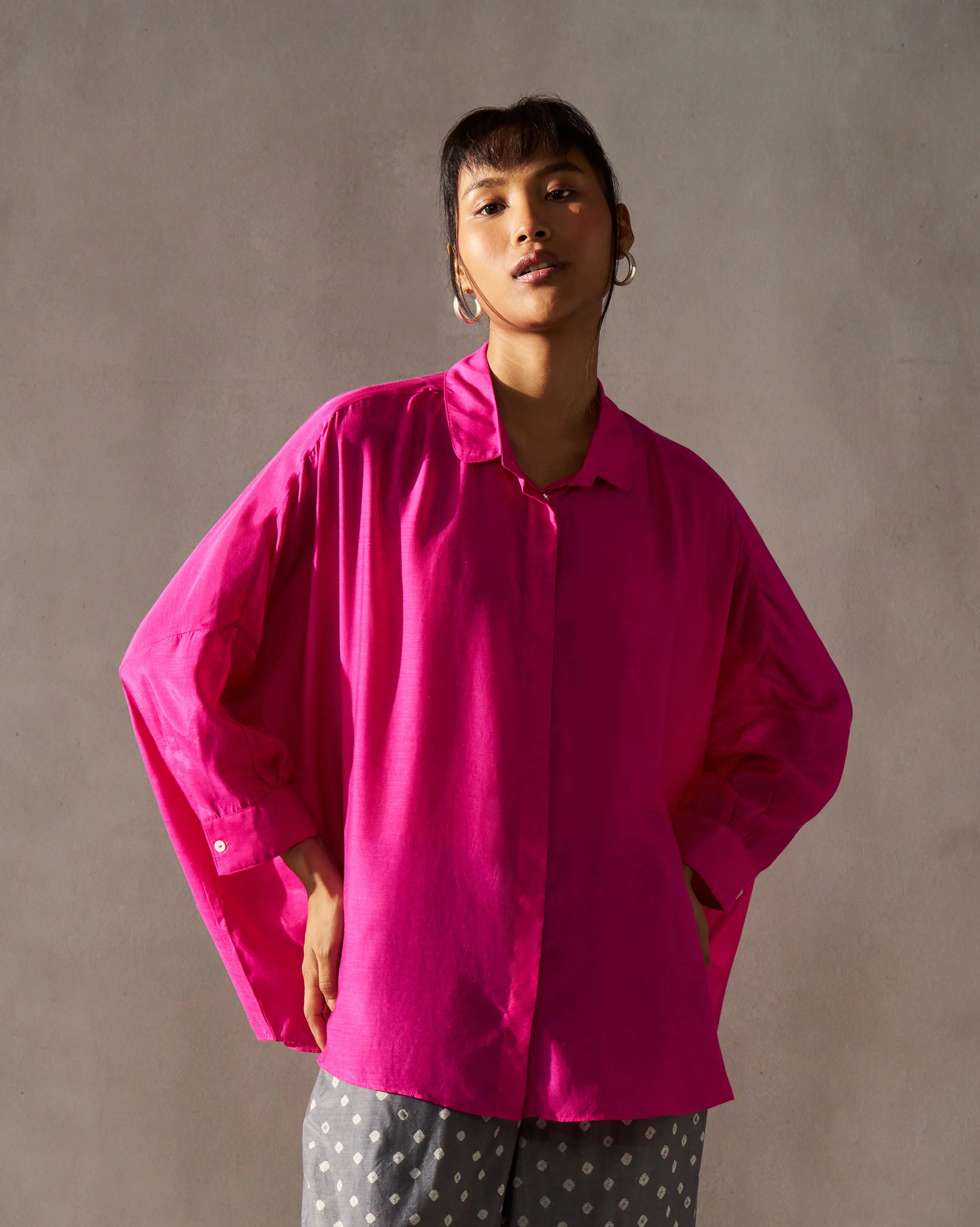 Boxy Shirt - Magenta - Image 5