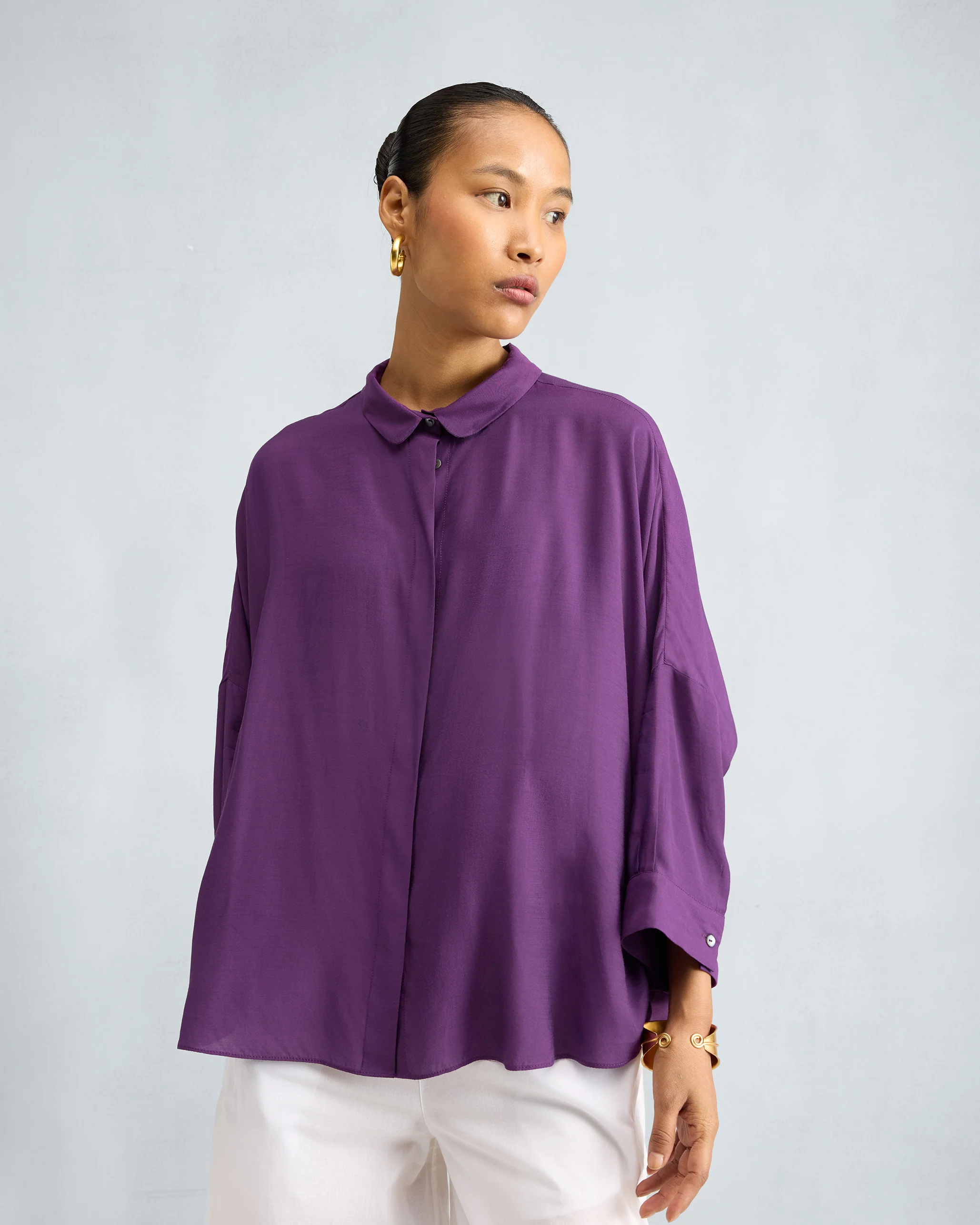Boxy Shirt - Purple - Image 7