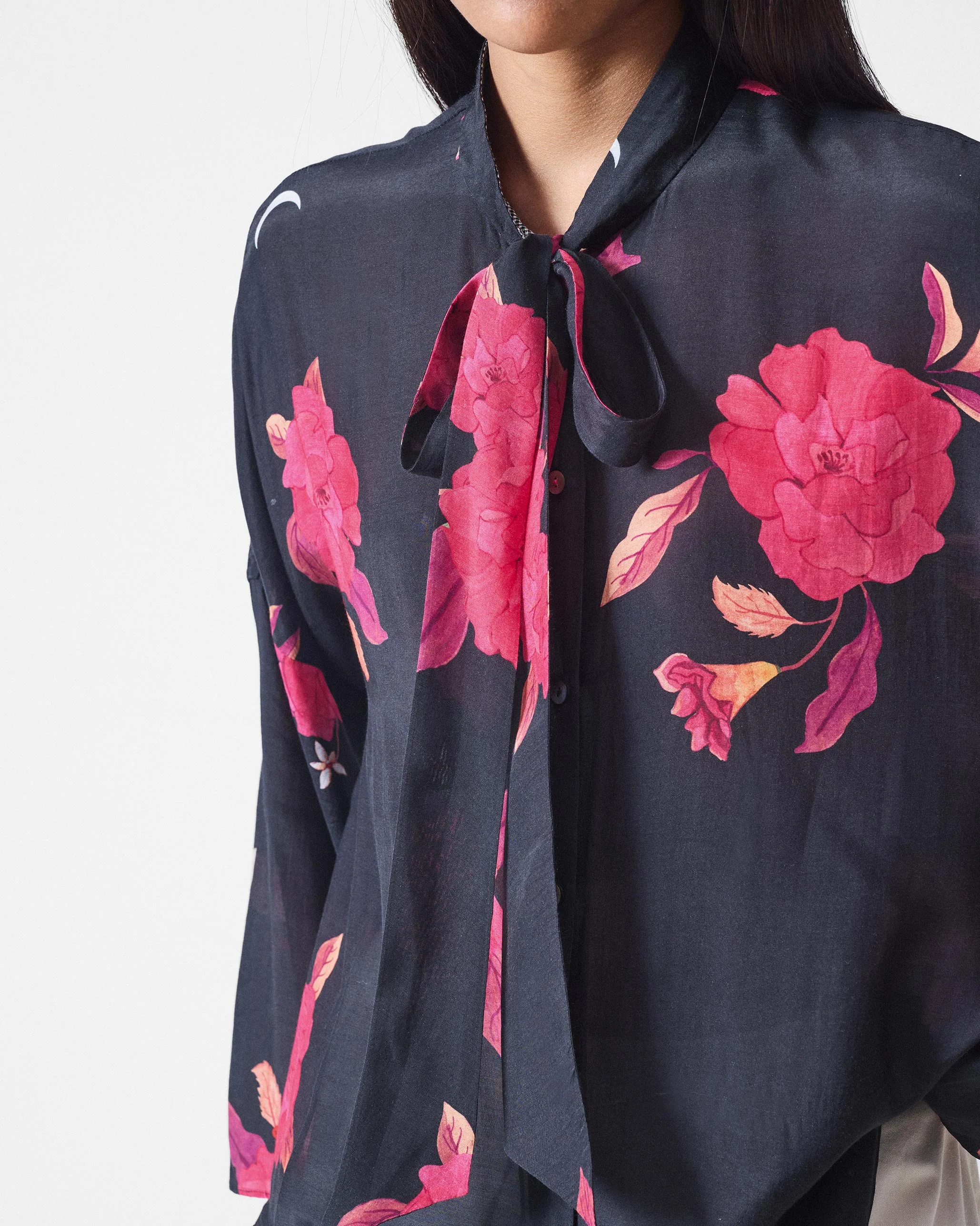 Bramble Top - Black & Fuchsia - Image 3