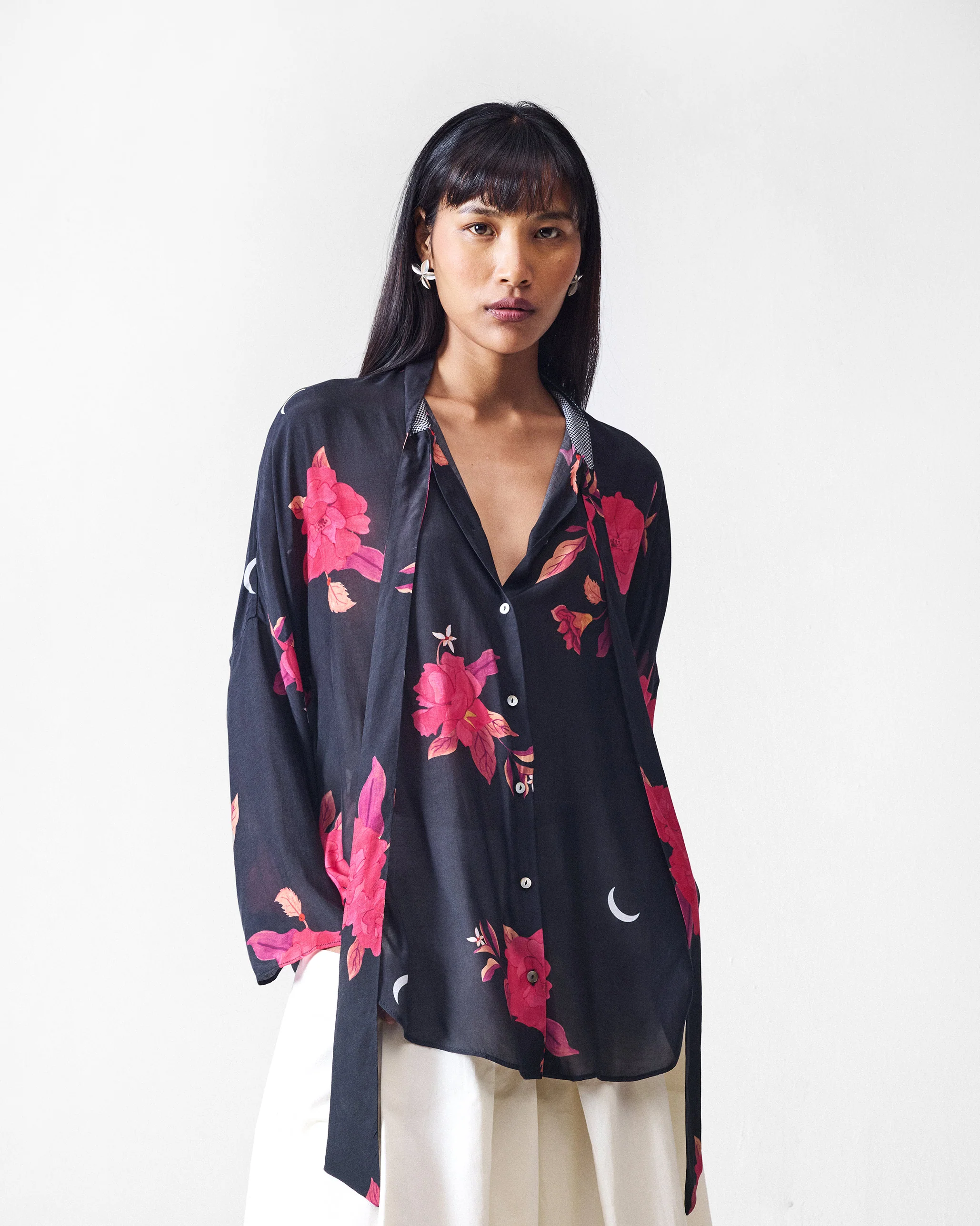 Bramble Top - Black & Fuchsia - Image 5