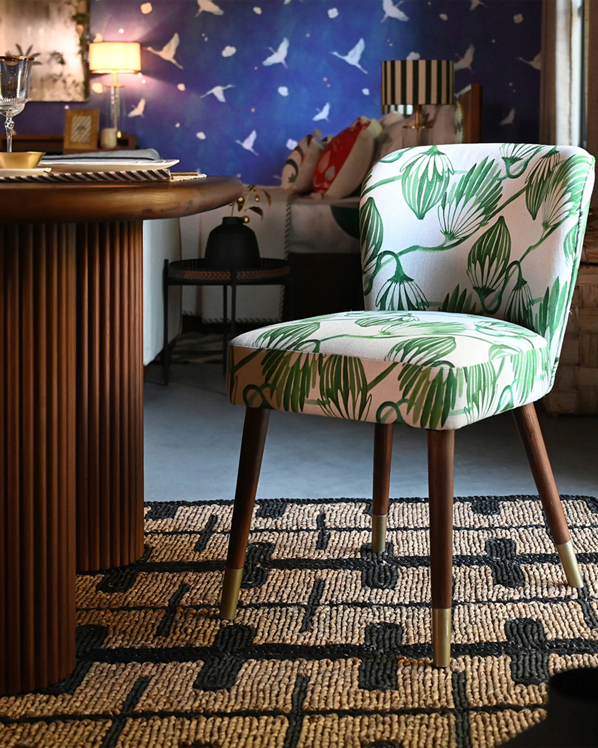 Breeze Dining Chair - Green Blooms - THOT x Nico Sanctuary - Image 2