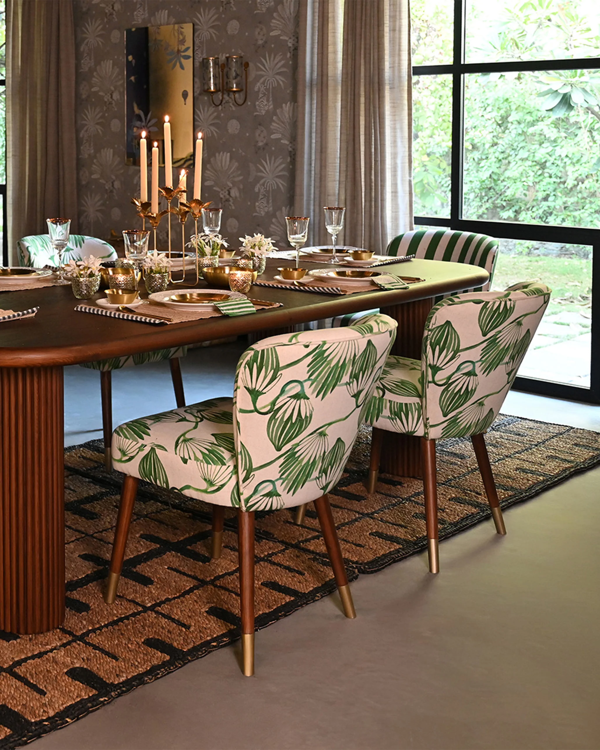 Breeze Dining Chair - Green Blooms - THOT x Nico Sanctuary - Image 8