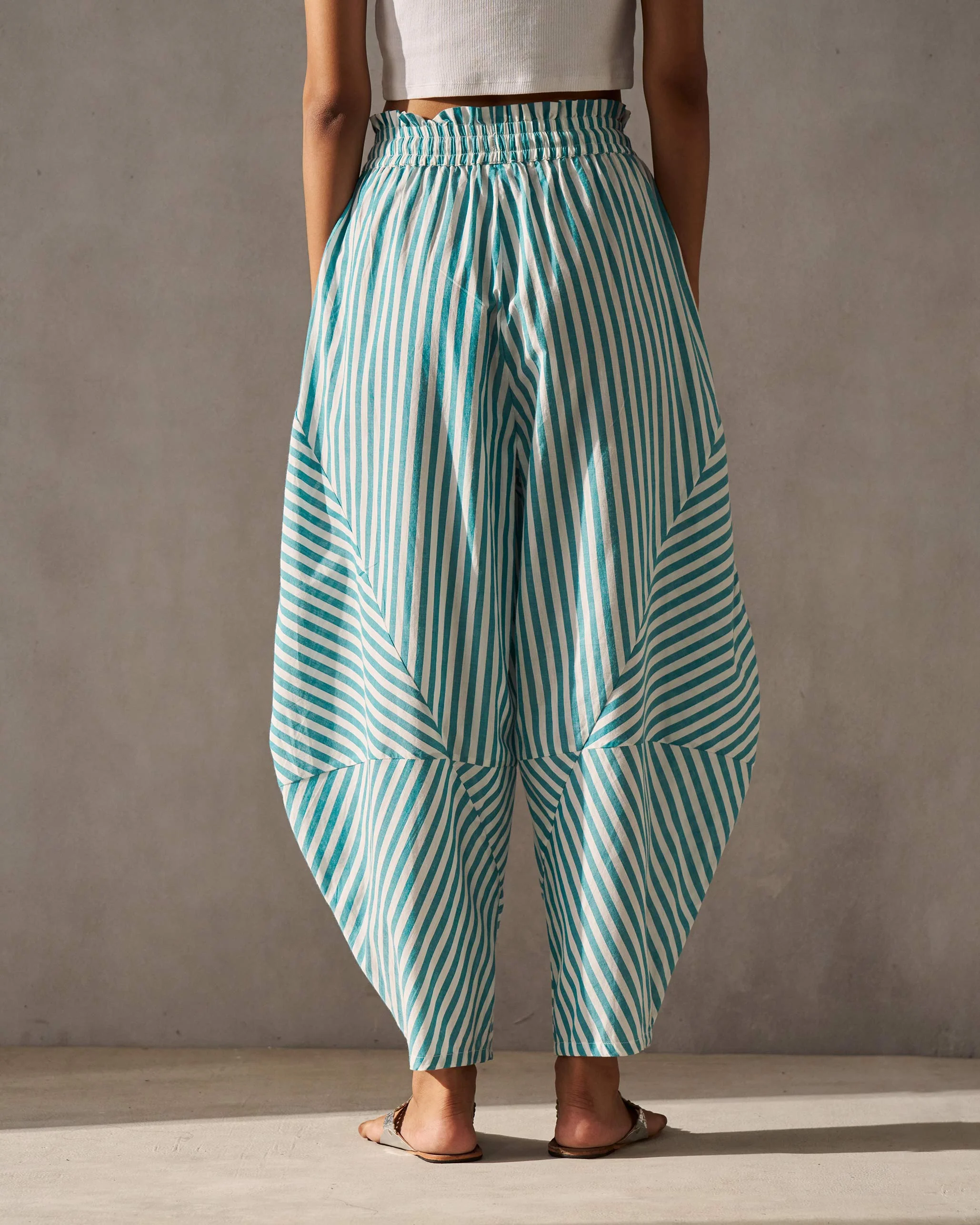 Breeze Pants - Teal & Ivory - Image 5