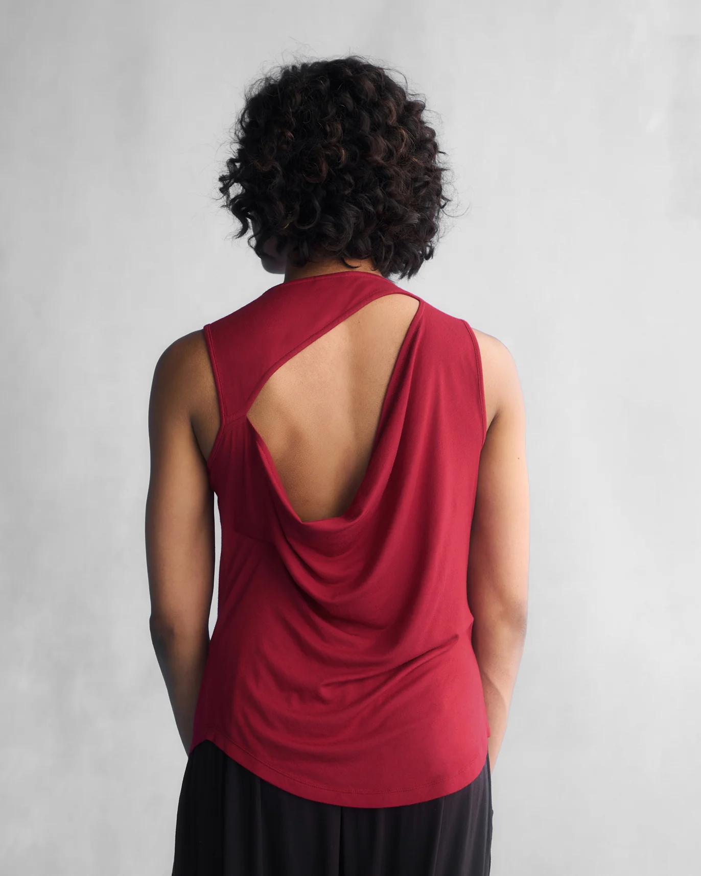 Burma Back Drape Top - Red - Image 3