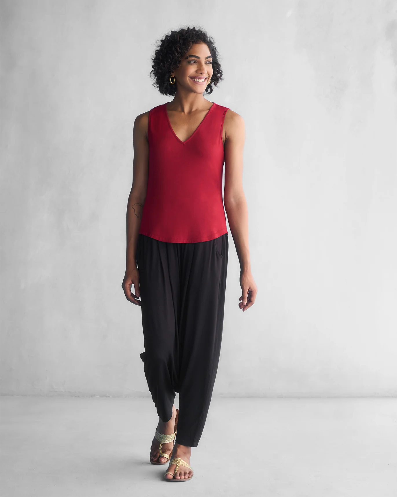 Burma Back Drape Top - Red - Image 5