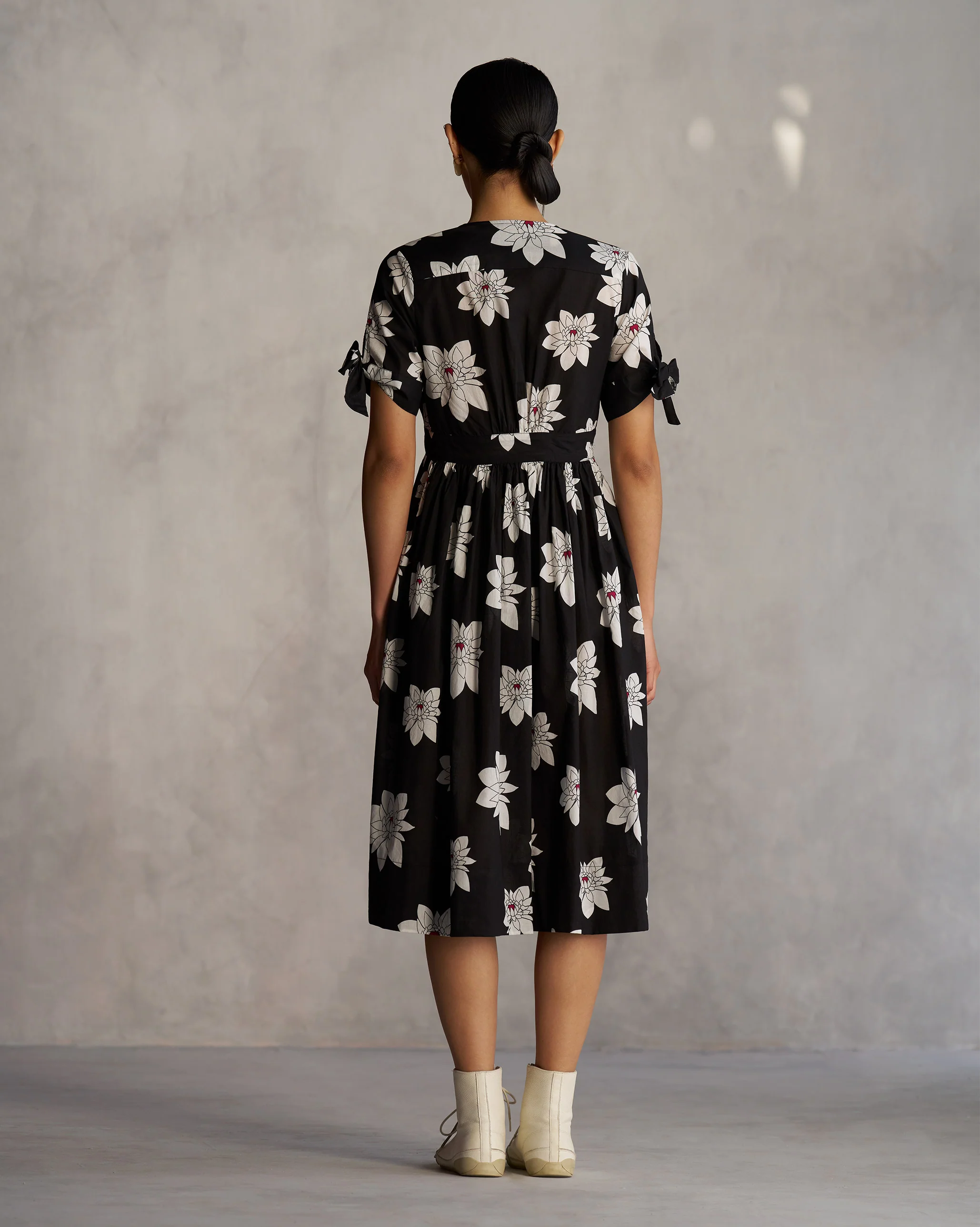 Button Down Dress - Black - Image 3