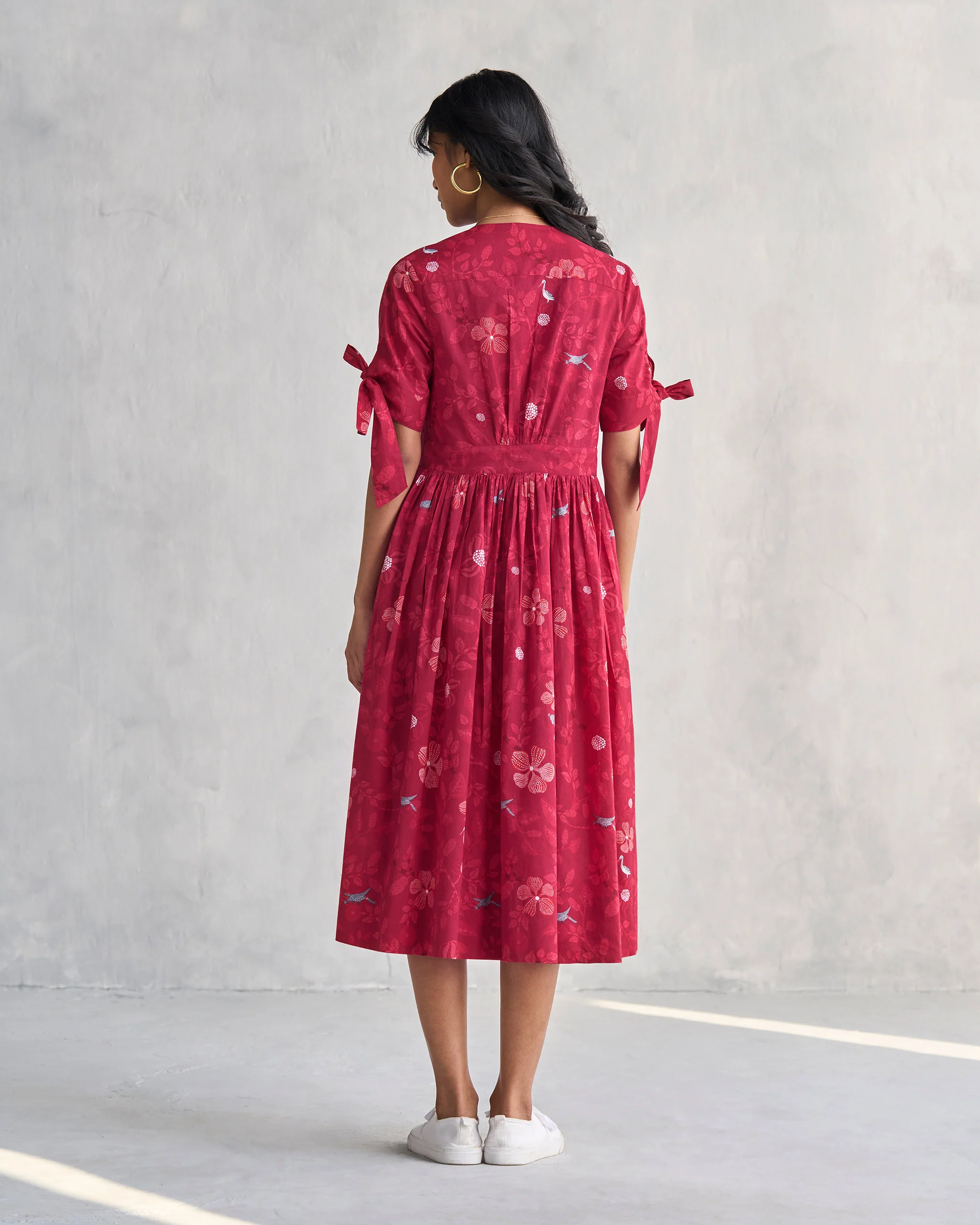 Button Down Dress - Red - Image 5