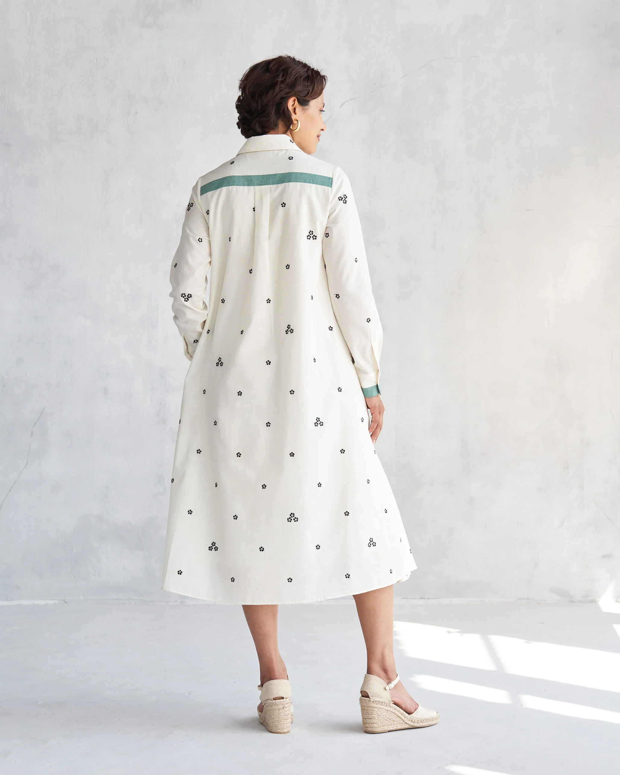 Button Front Dress - Ivory - Image 4