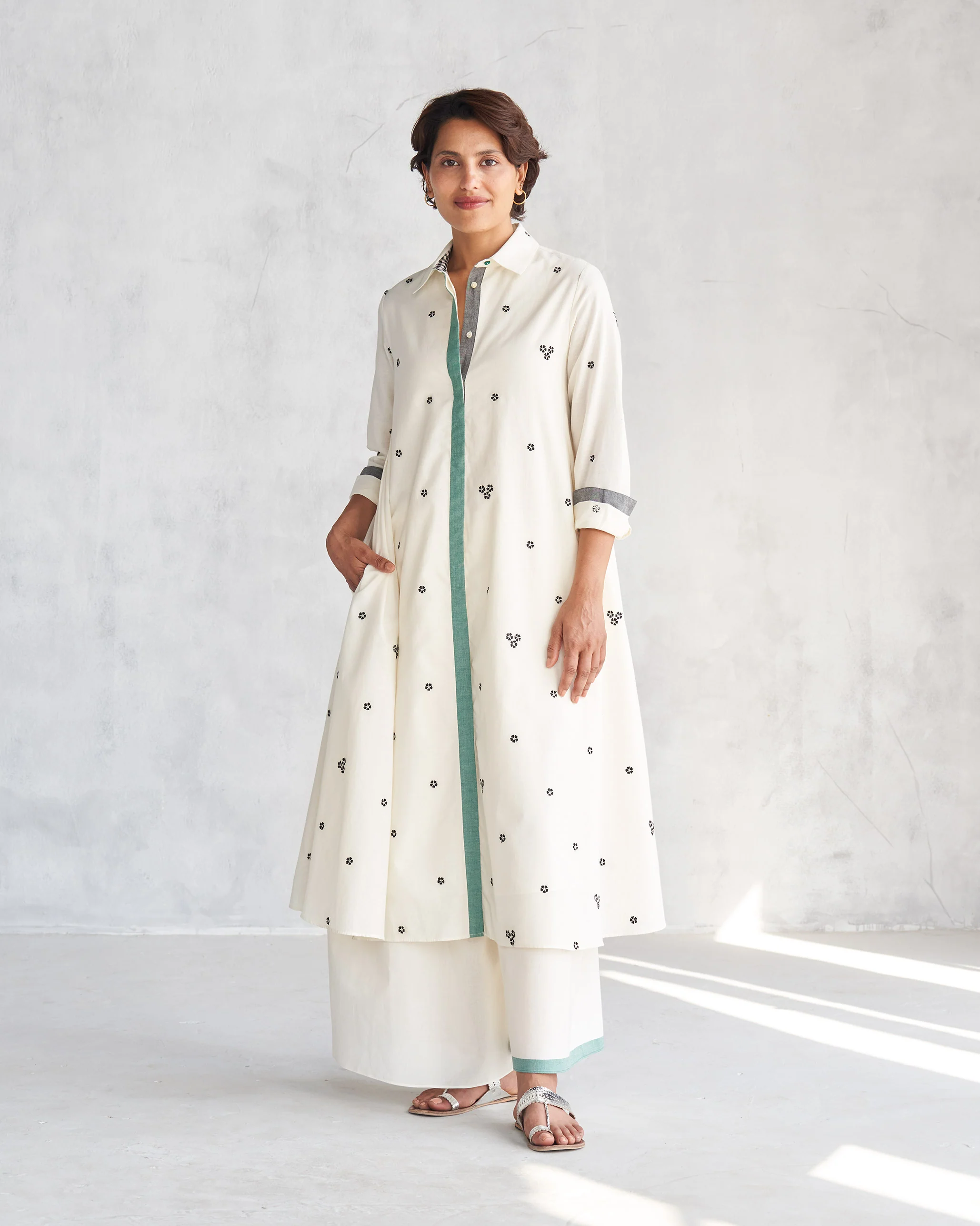 Button Front Dress - Ivory - Image 8
