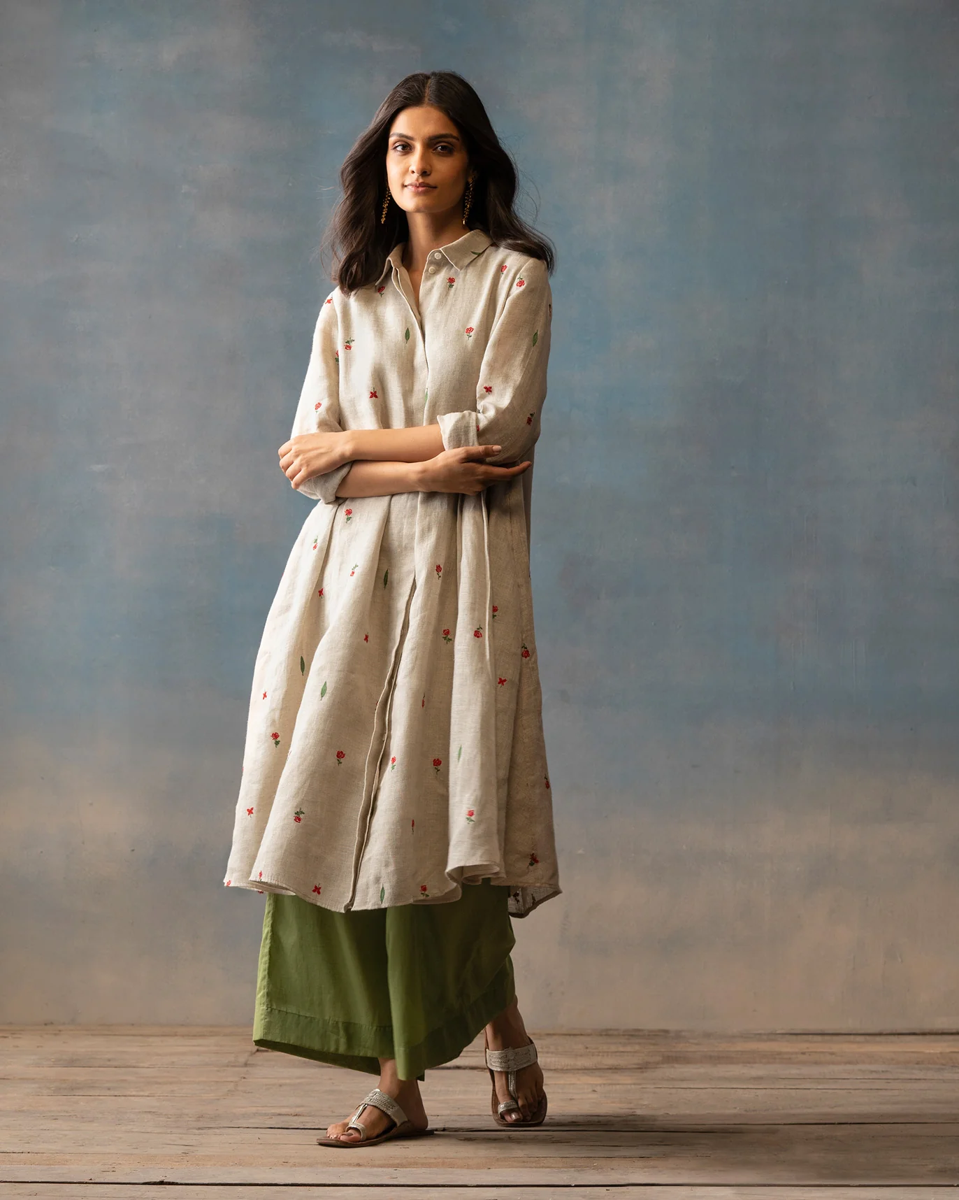 Button Front Dress - Natural - Image 5
