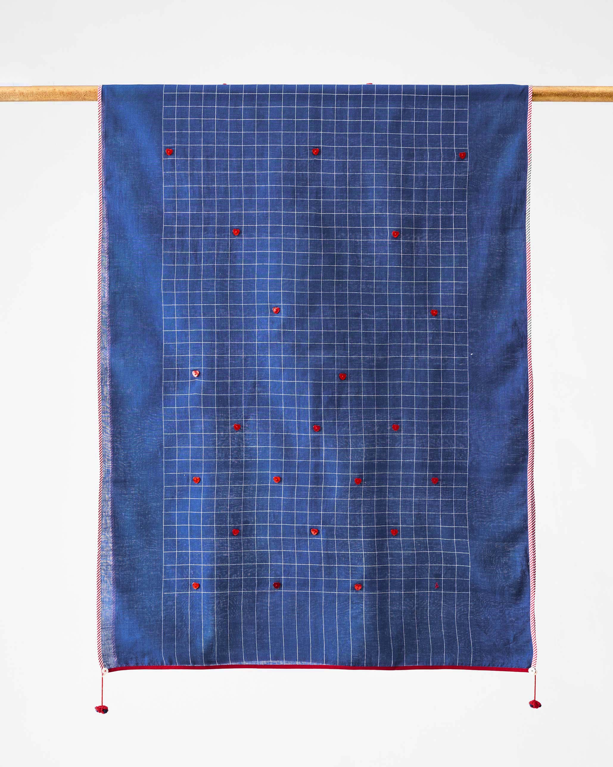 Button Up Scarf - Blue - Image 3