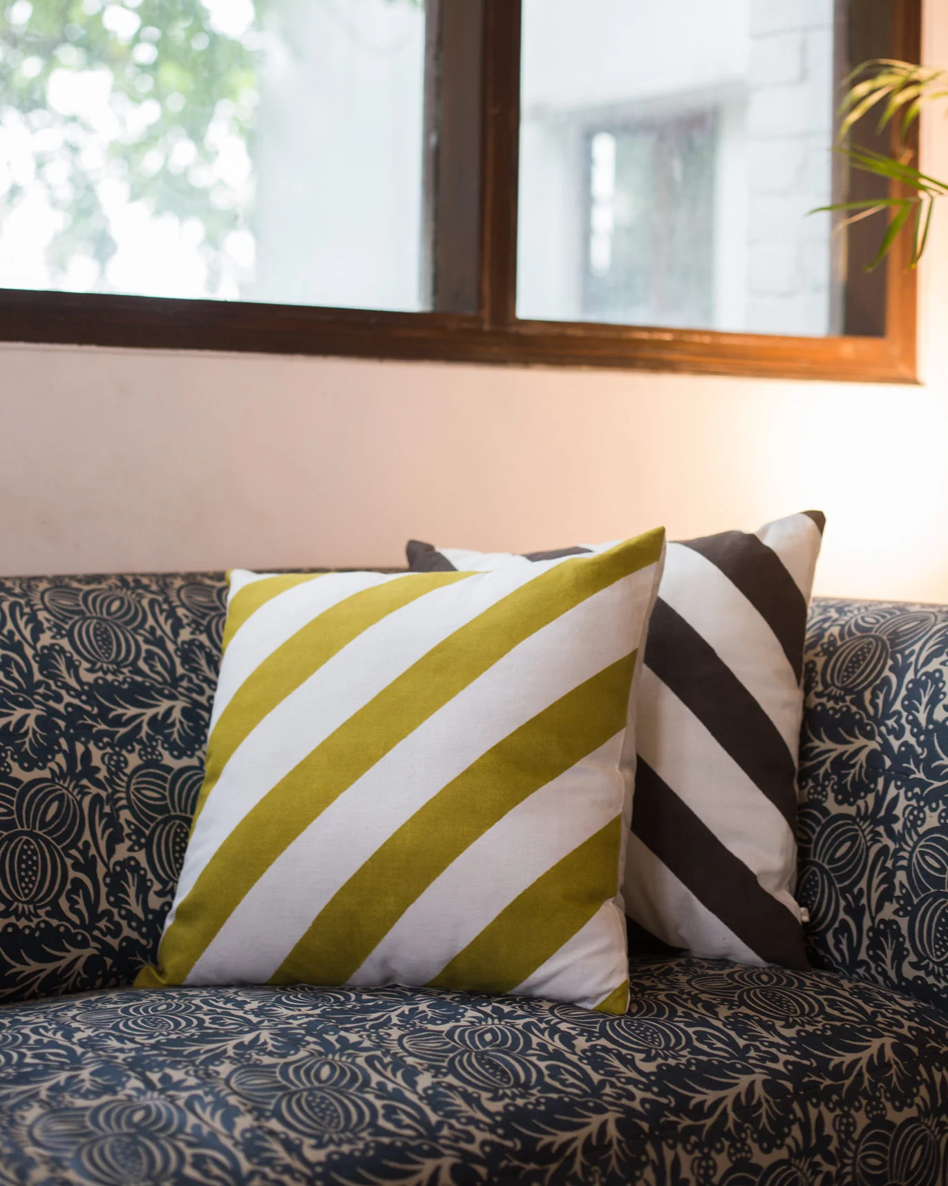 Candy Stripe Cushion Cover - Yellow - Image 2