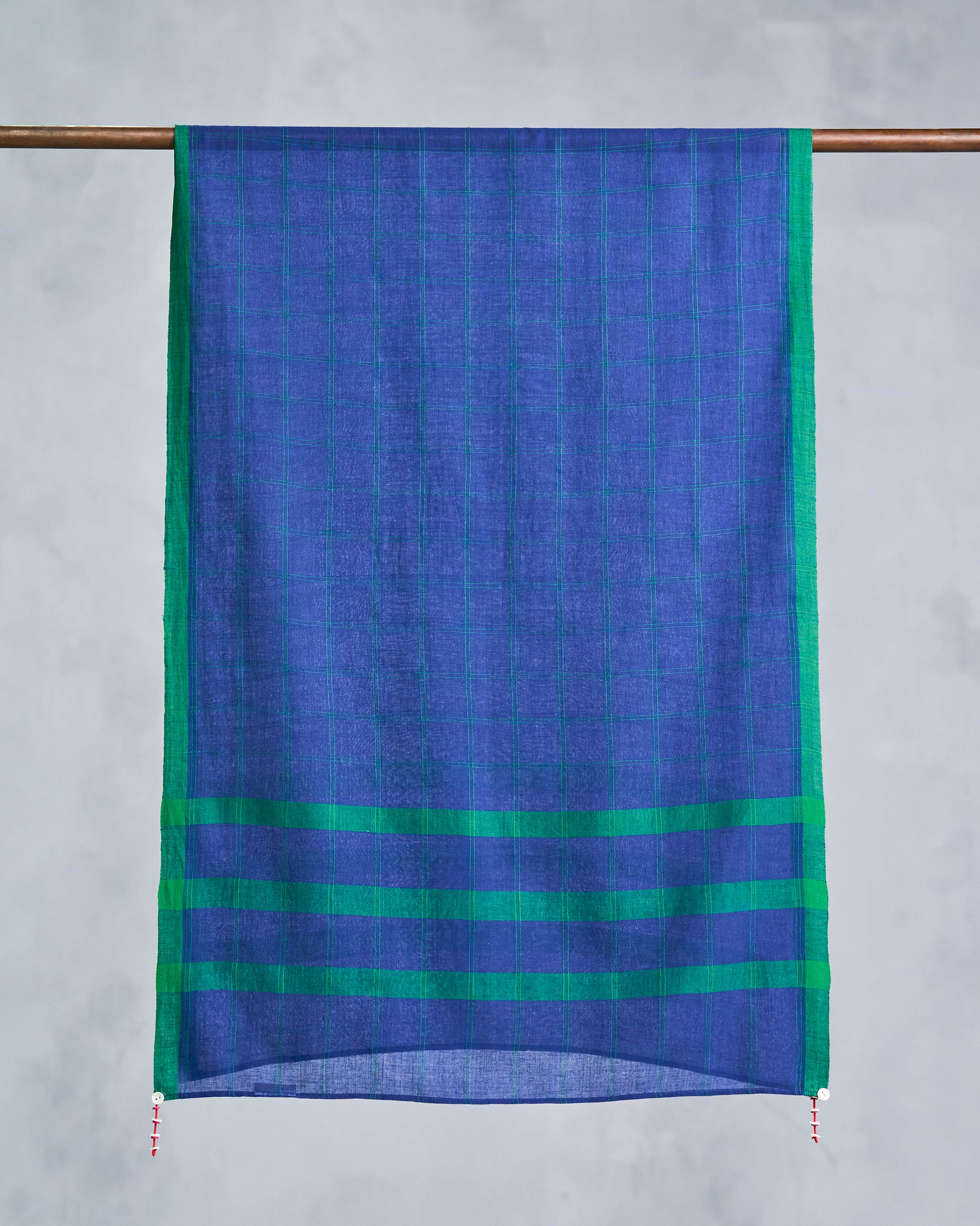 Carey Scarf - Navy & Green - Image 3