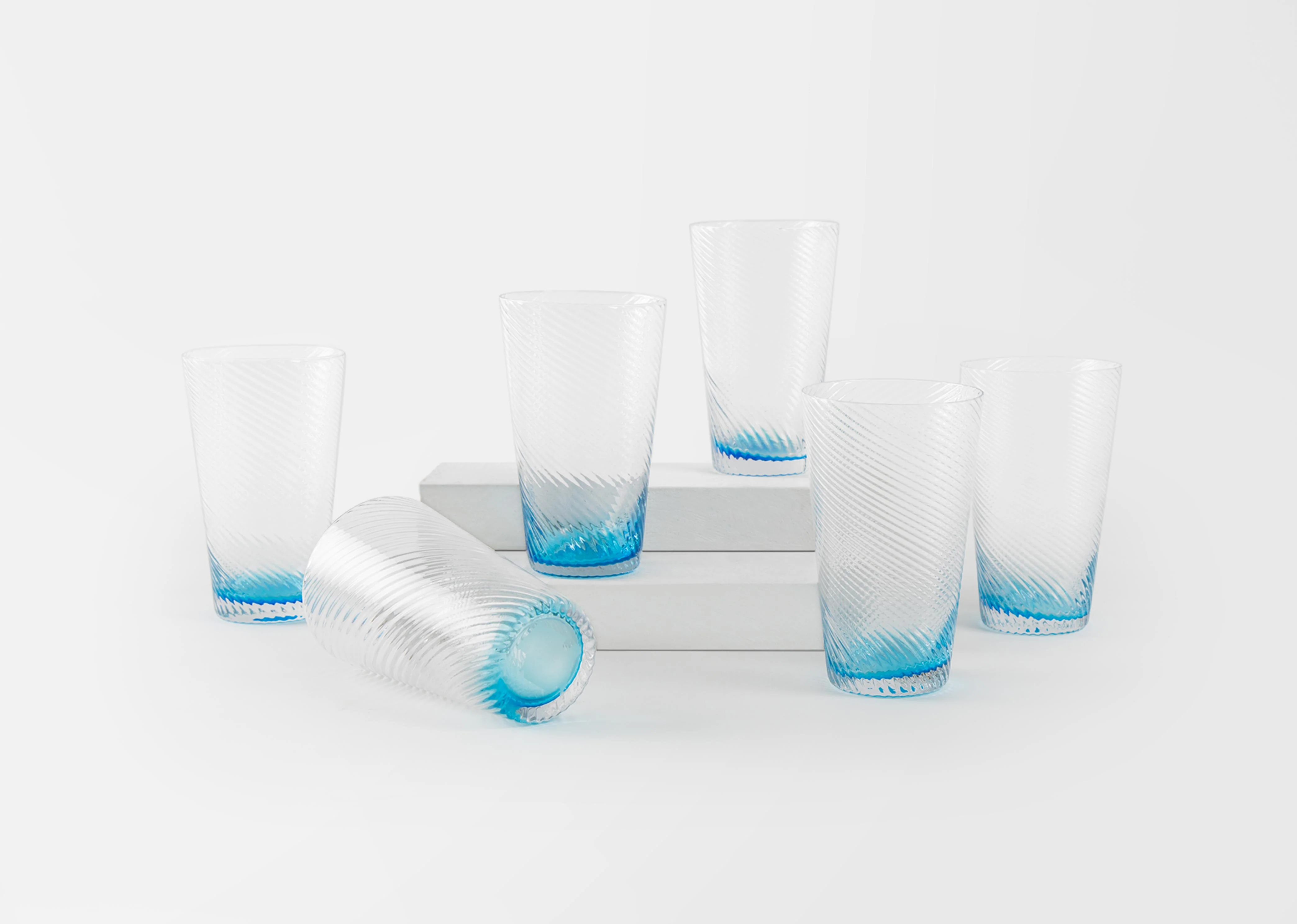 Casablanca Glass (Set of 6) - Turquoise - Image 3