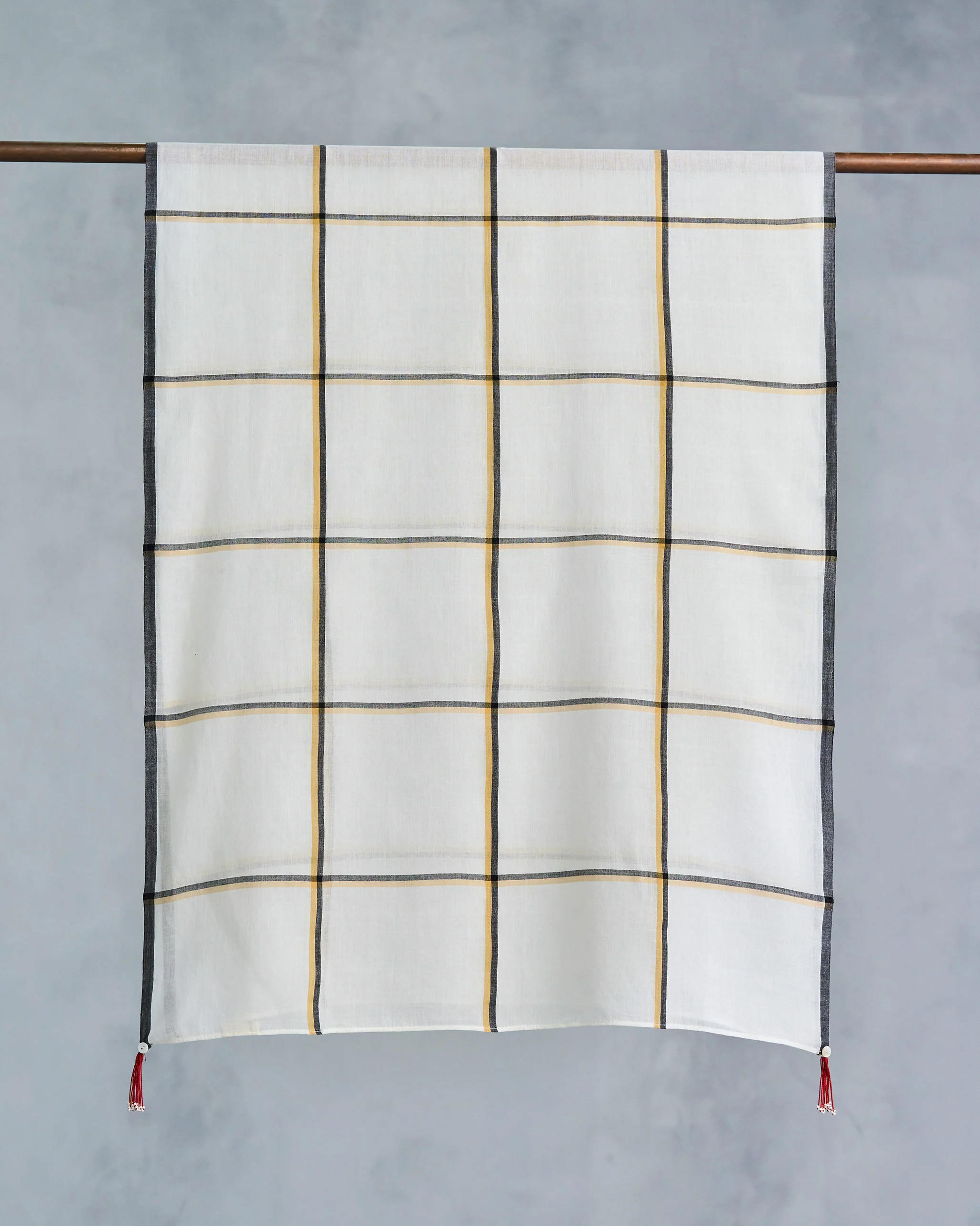 Casey Scarf - Ivory & Yellow - Image 3