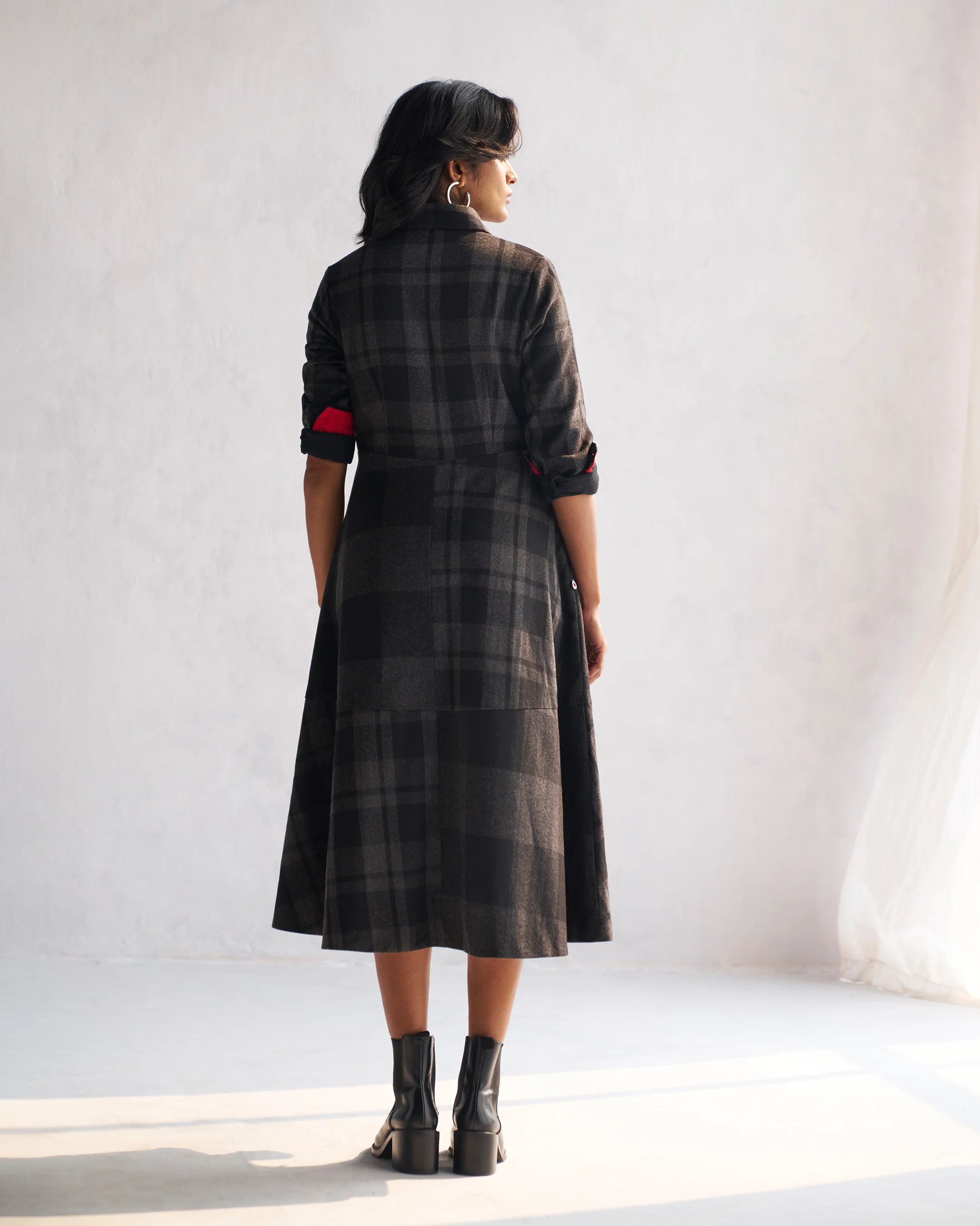 Celeste Panel Dress - Black & Grey - Image 4