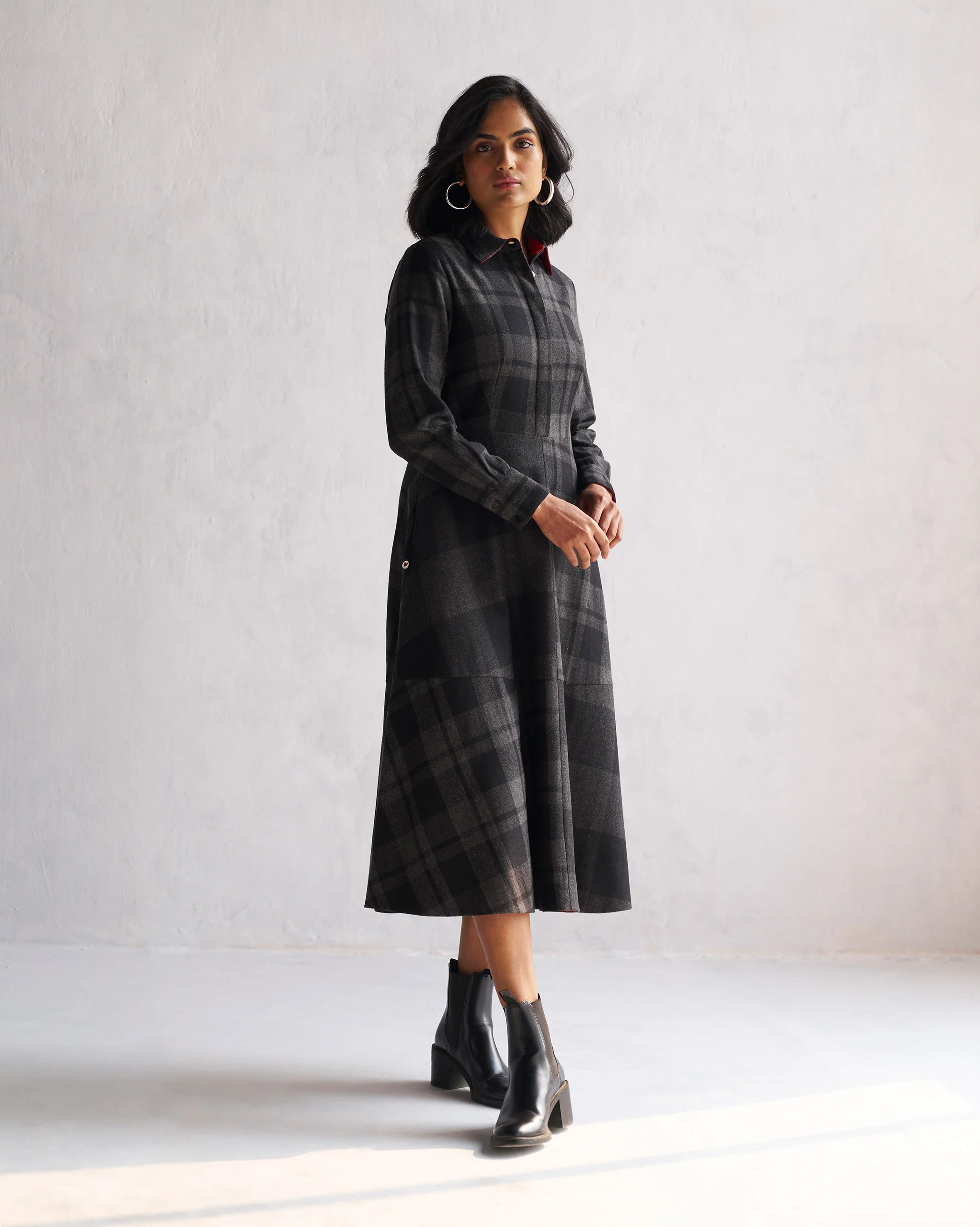 Celeste Panel Dress - Black & Grey - Image 5