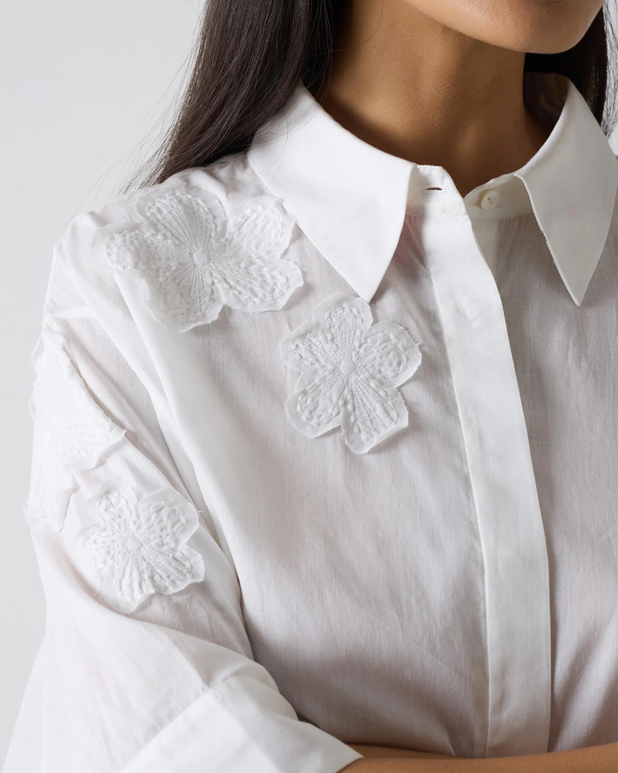 Ceylon Shirt - White Embroidery - Image 5