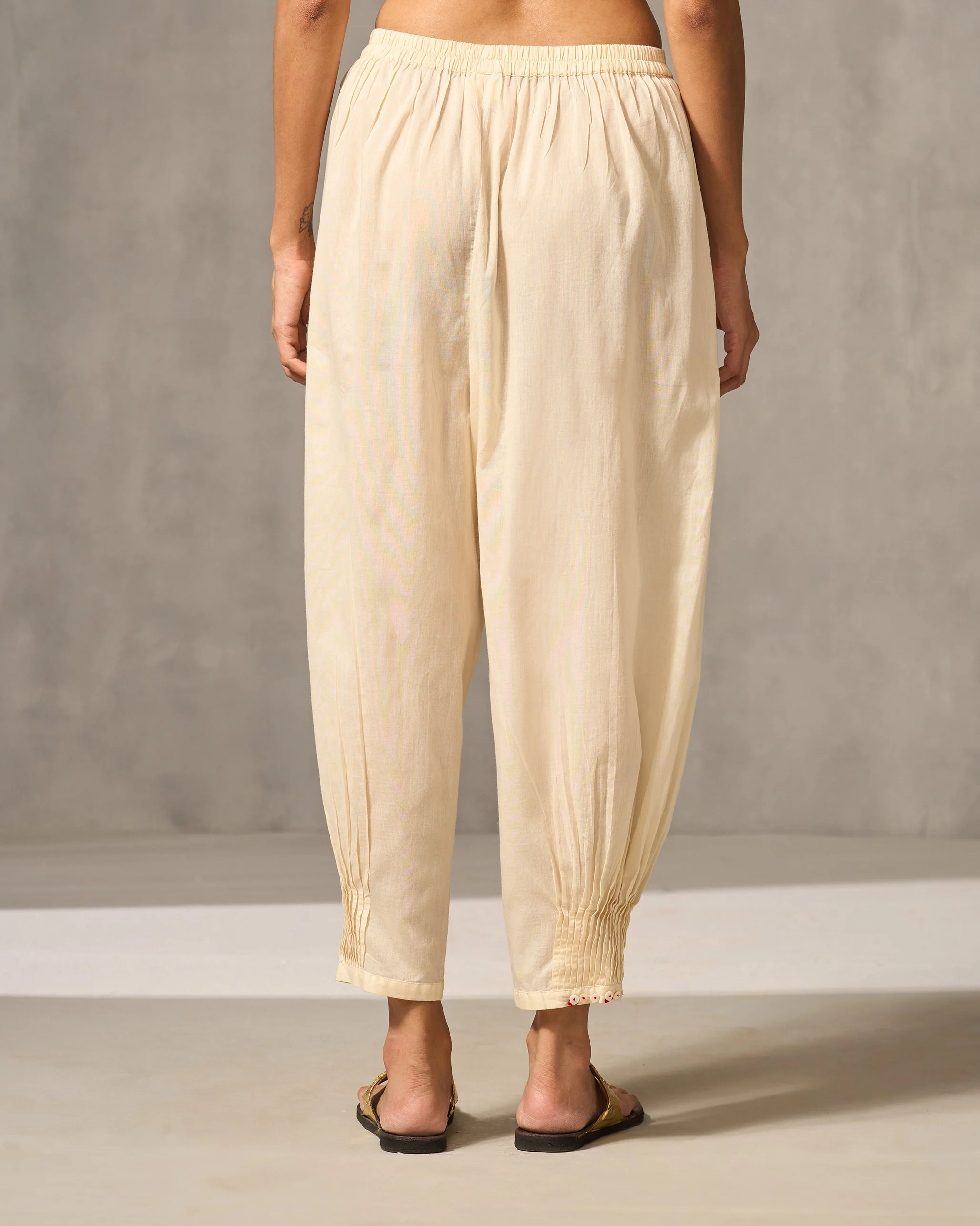Chaand Afghan Salwar - Ivory - Image 3