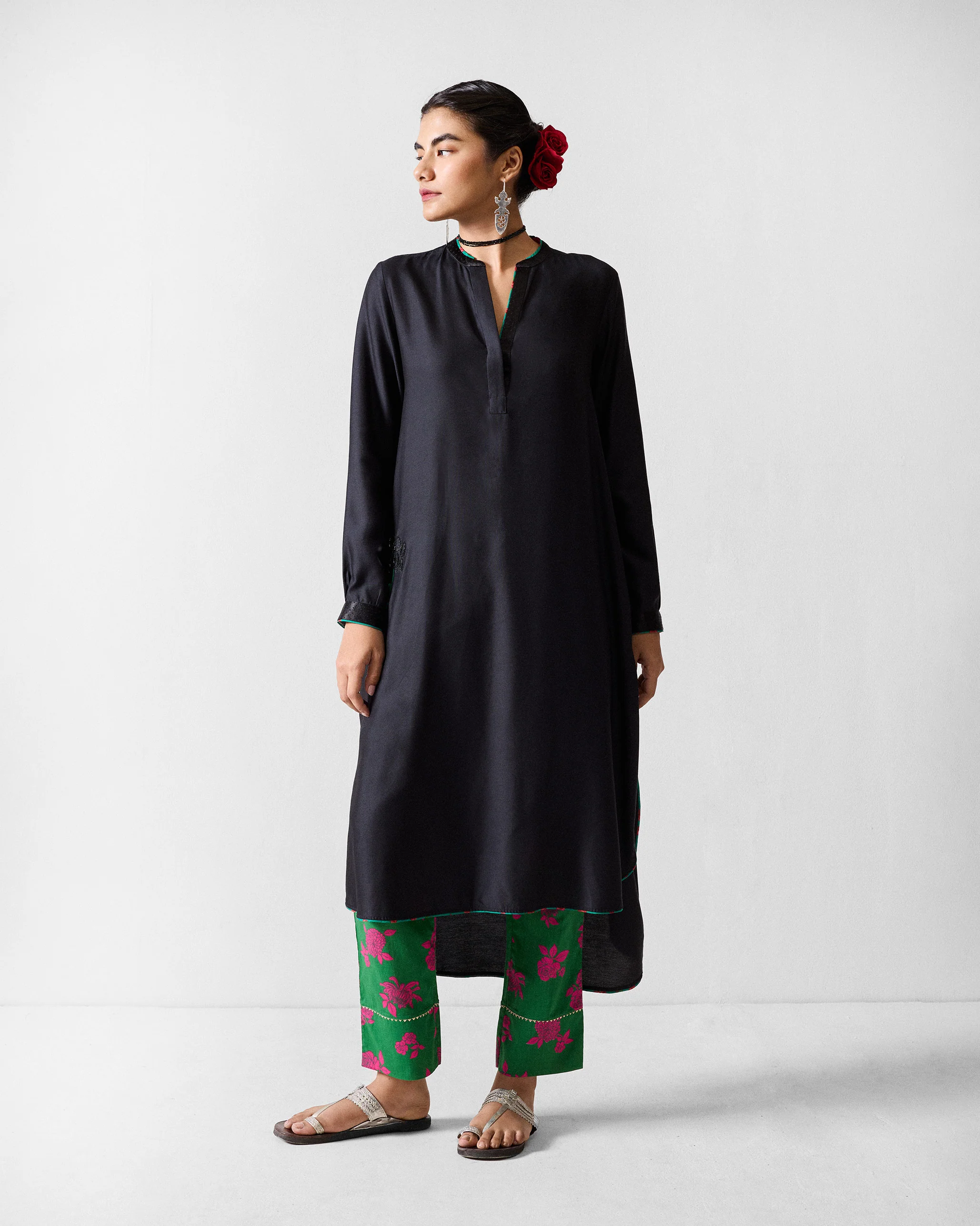Chaand Kurta - Black - Image 8