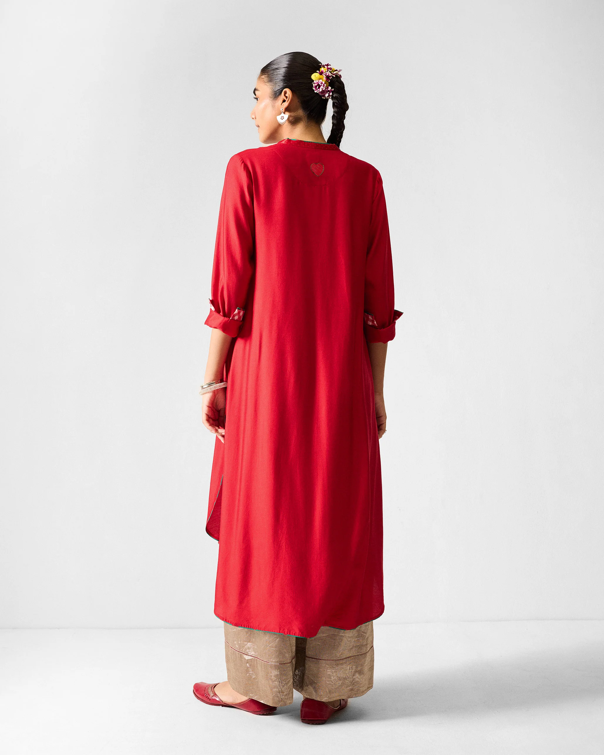 Chaand Kurta - Red - Image 3