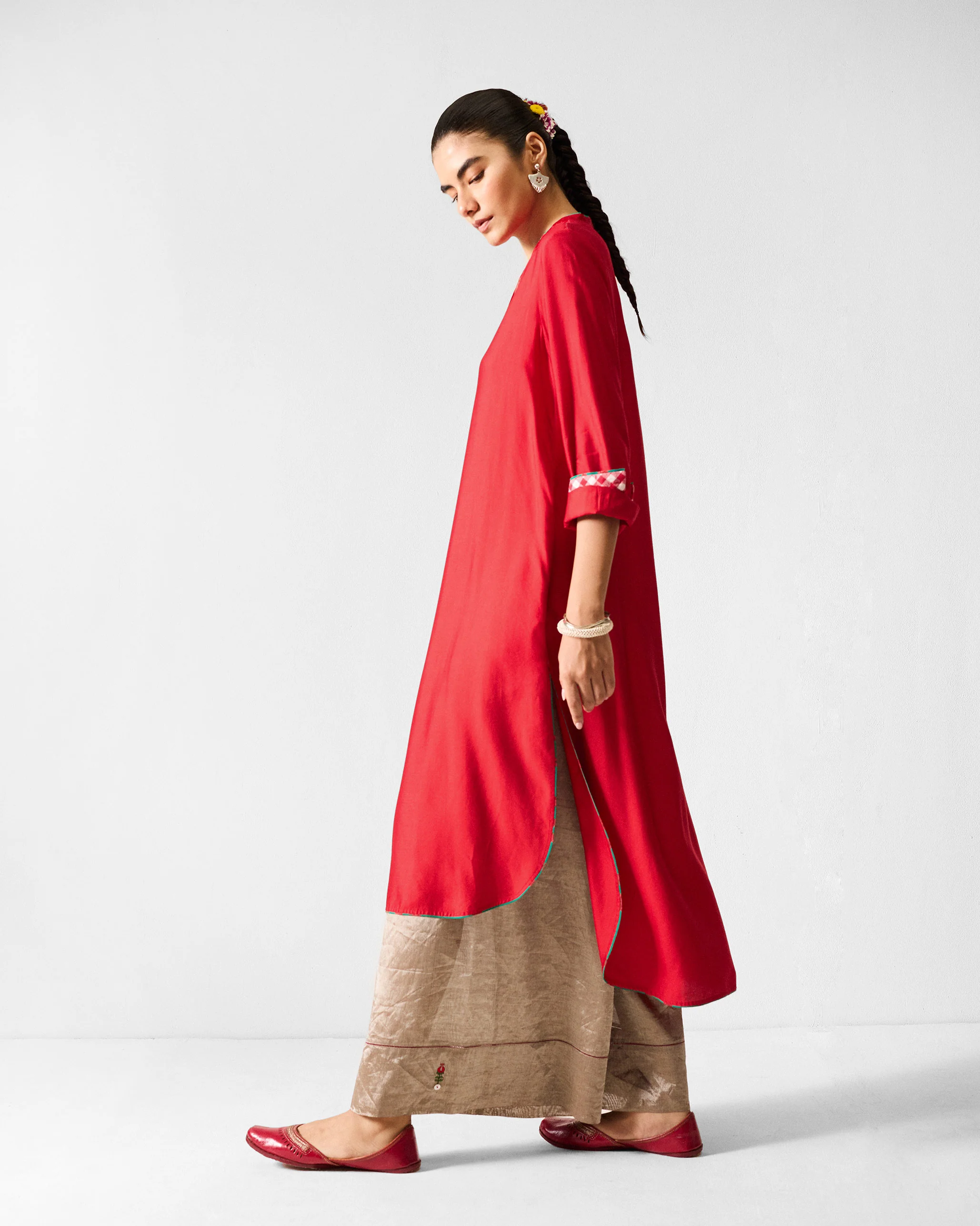 Chaand Kurta - Red - Image 4