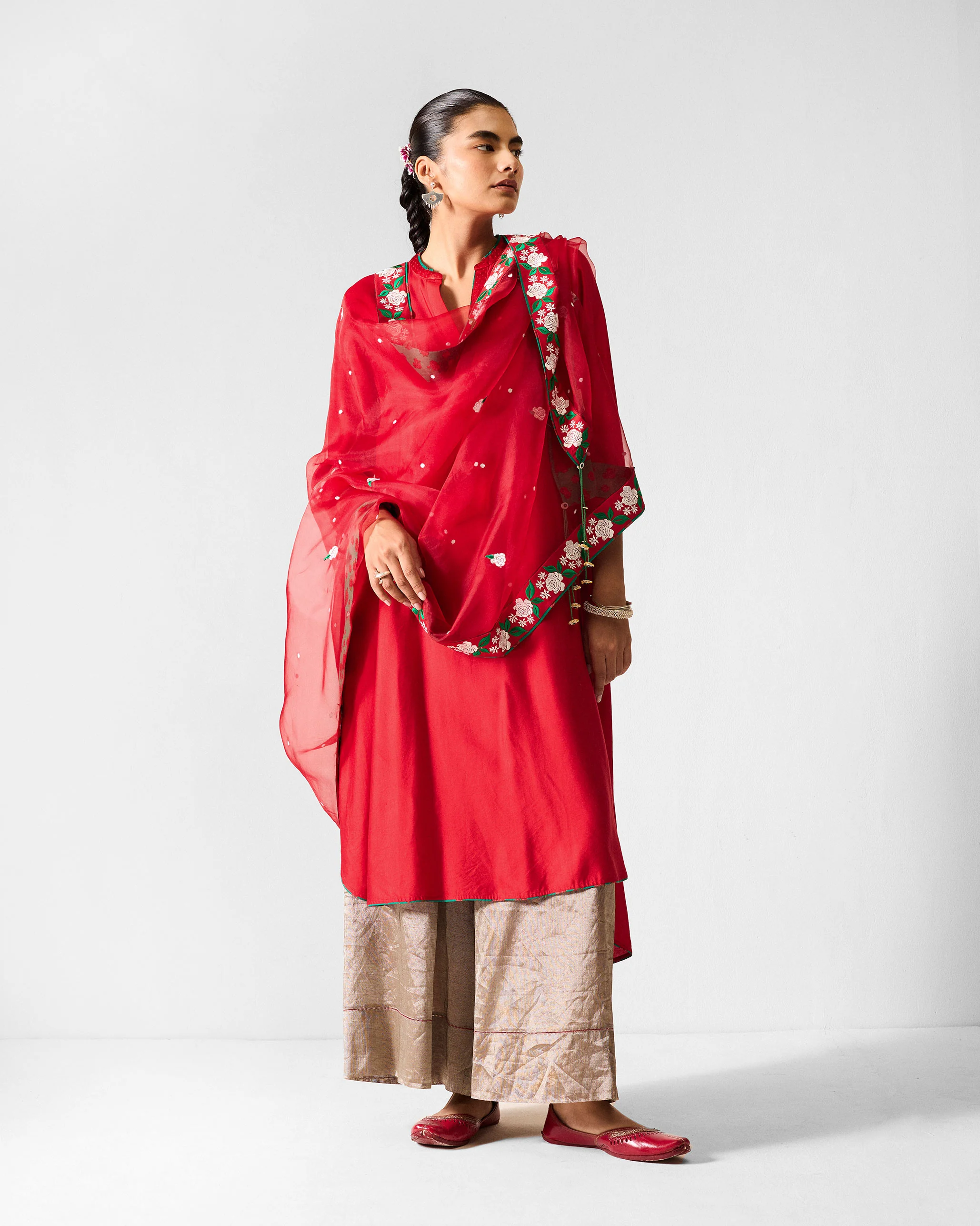 Chaand Kurta - Red - Image 8