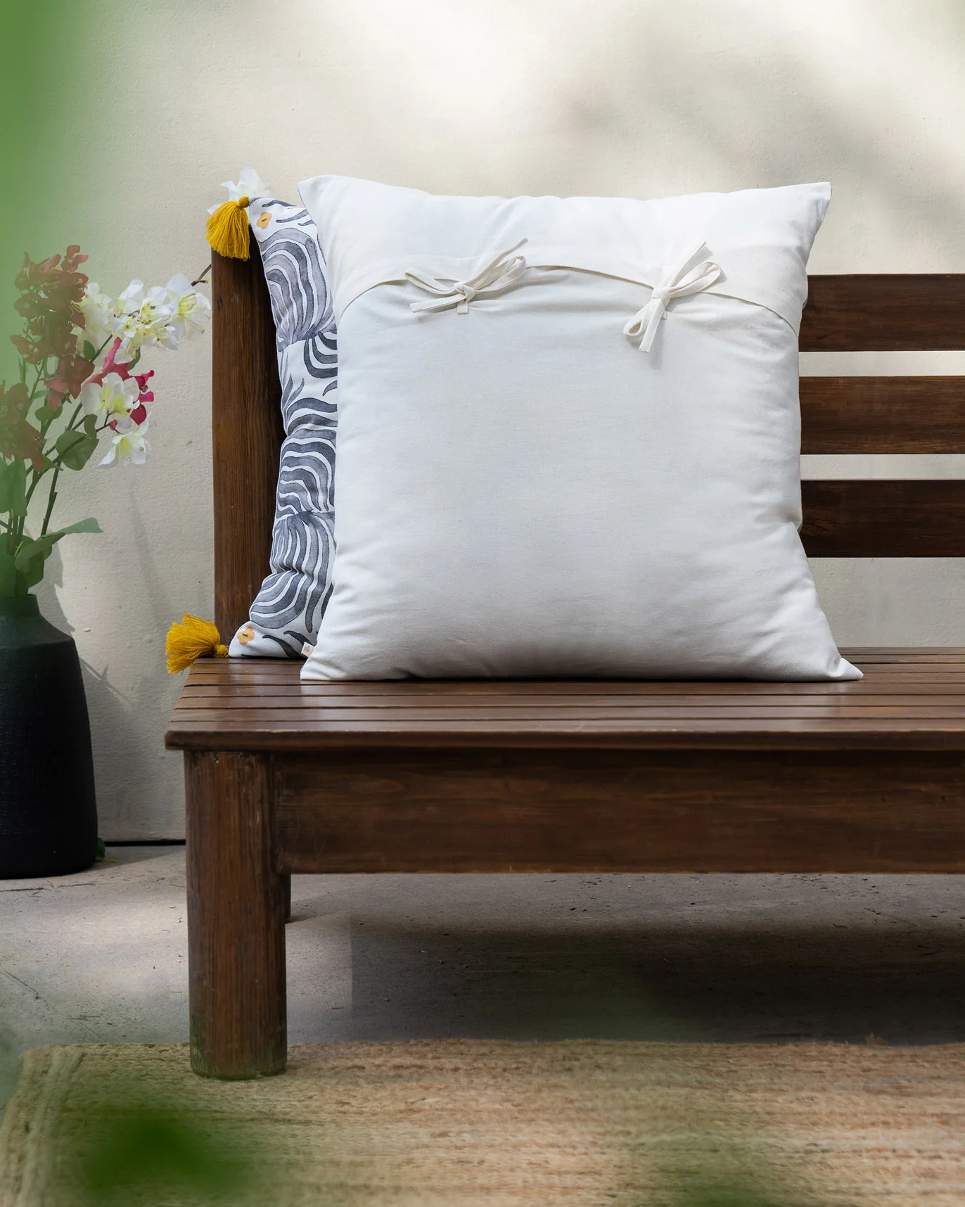 Chakra Cushion Cover - Soft Grey - Image 3