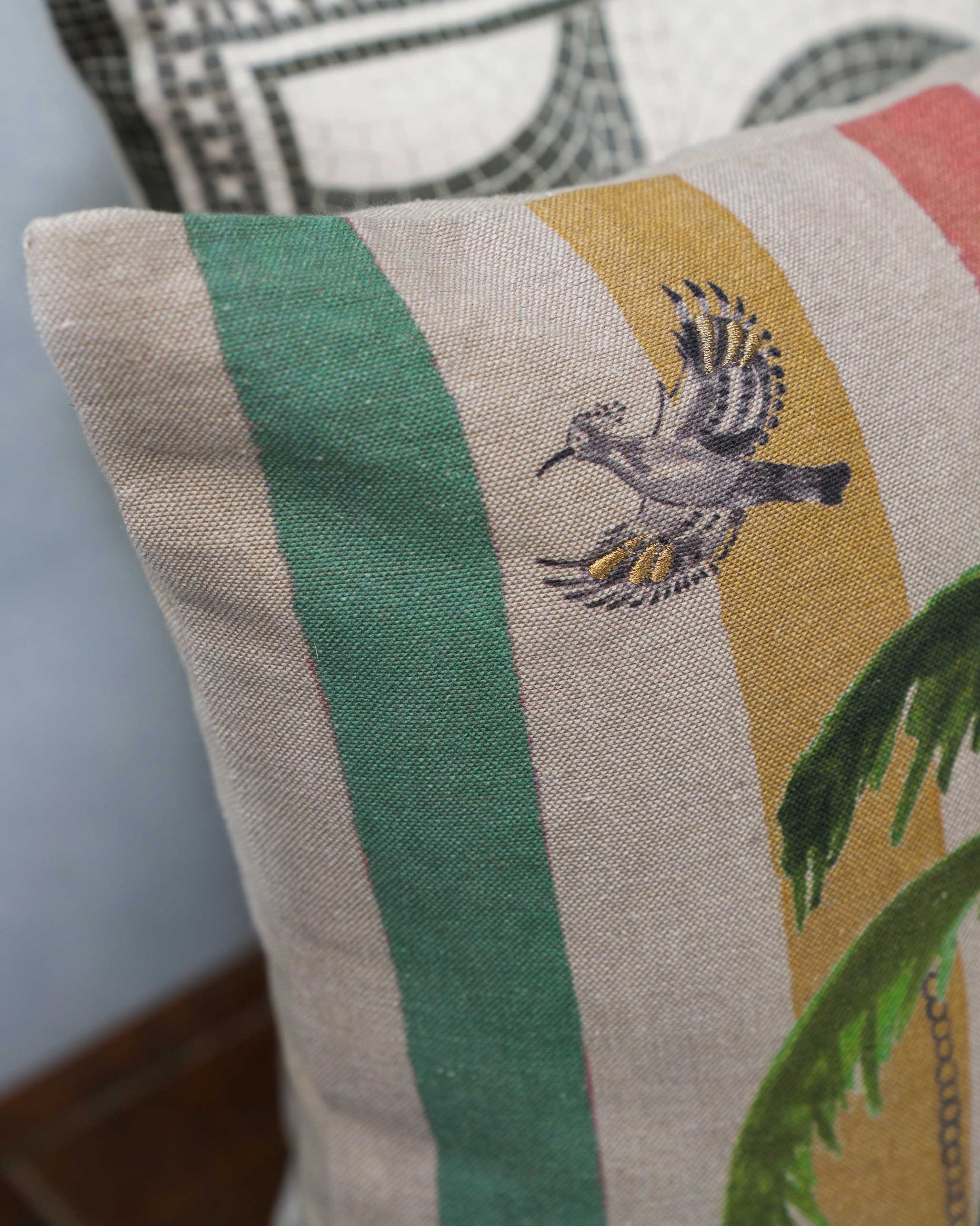 Chambray Palm Cushion - Image 3