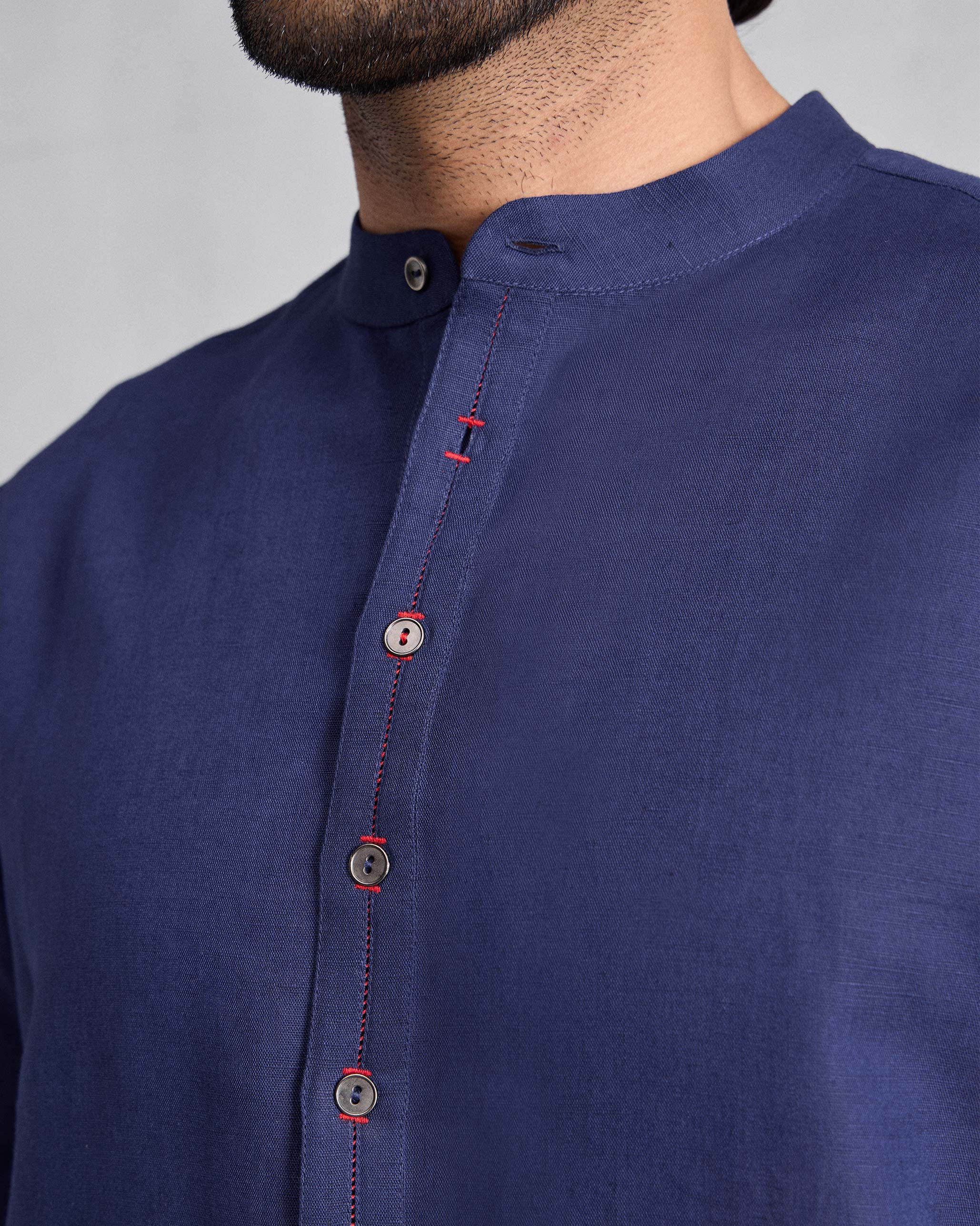 Chandni Chowk Kurta - Ink Blue - Image 4