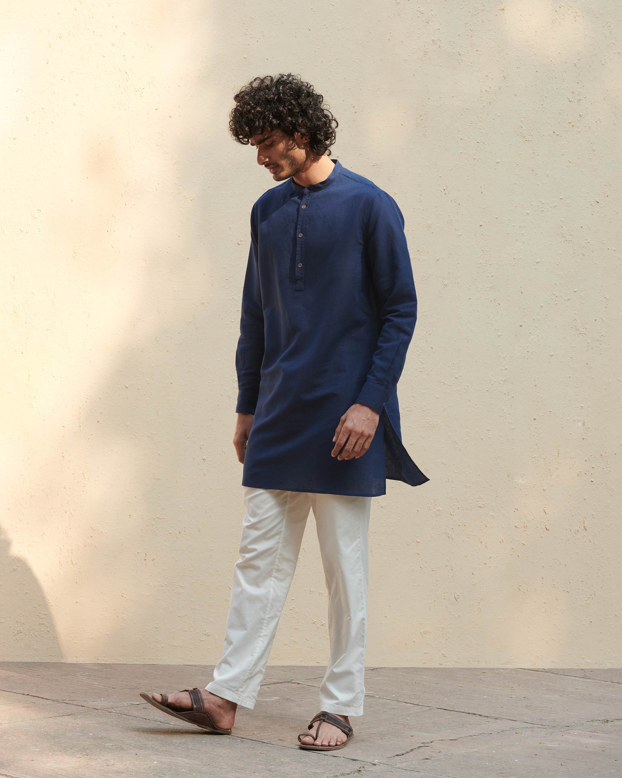 Chandni Chowk Kurta - Navy - Image 2