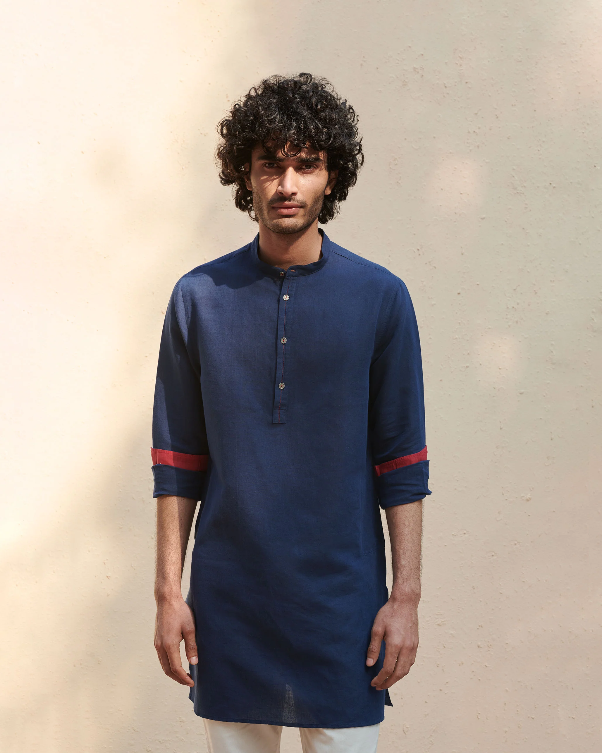 Chandni Chowk Kurta - Navy - Image 5