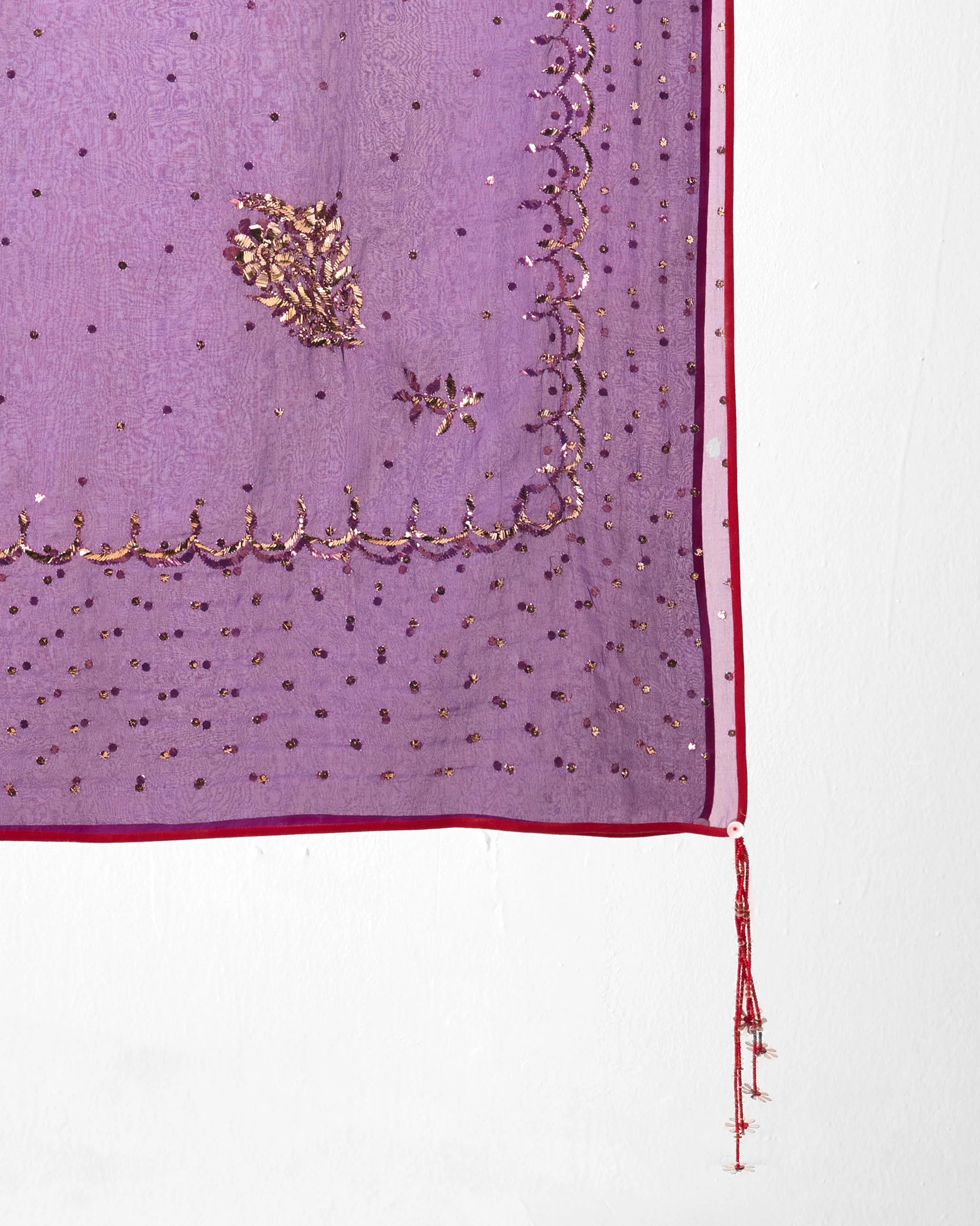 Chandni Dupatta - Purple Embroidered - Image 7