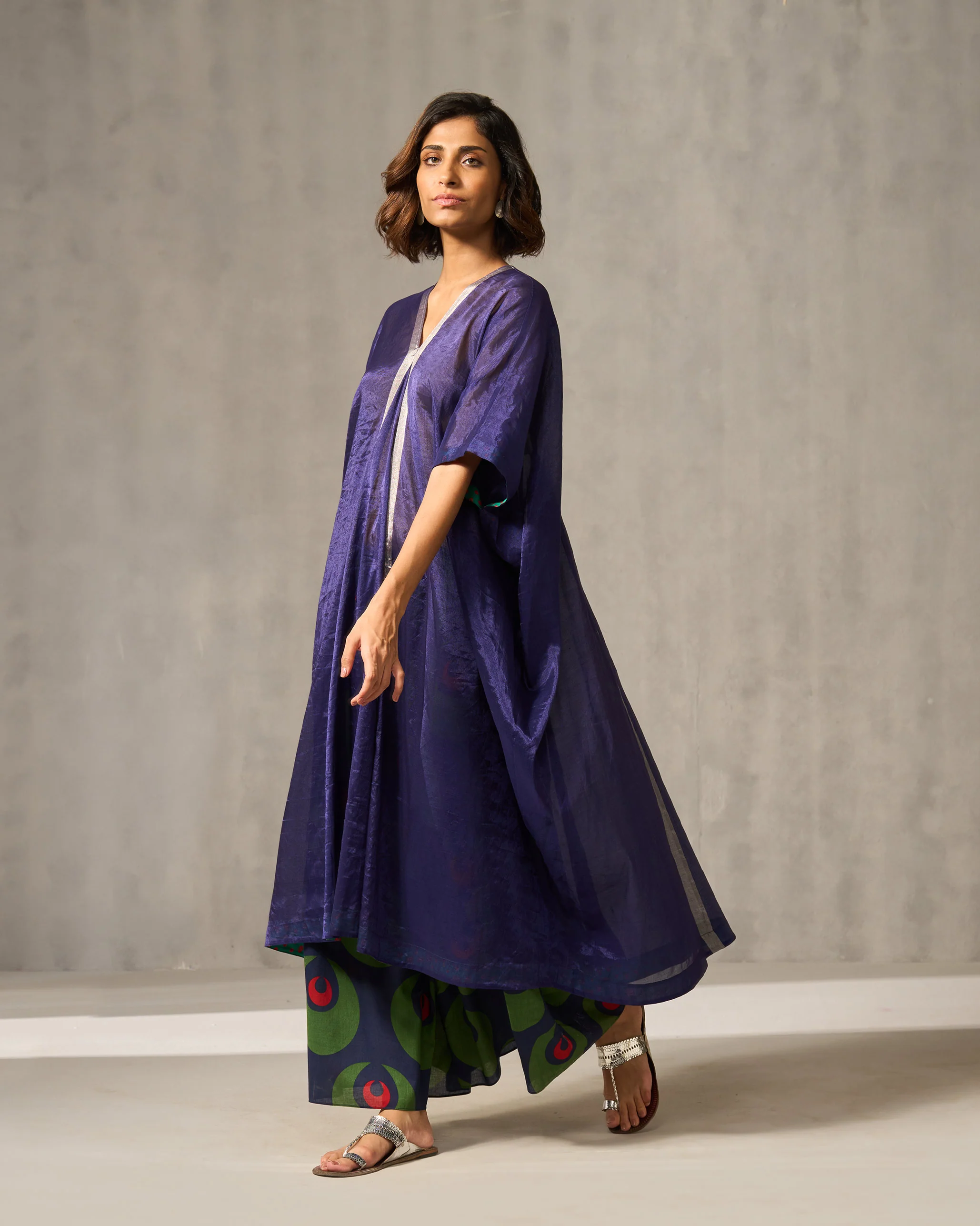 Charisma Kaftan - Navy & Silver - Image 5