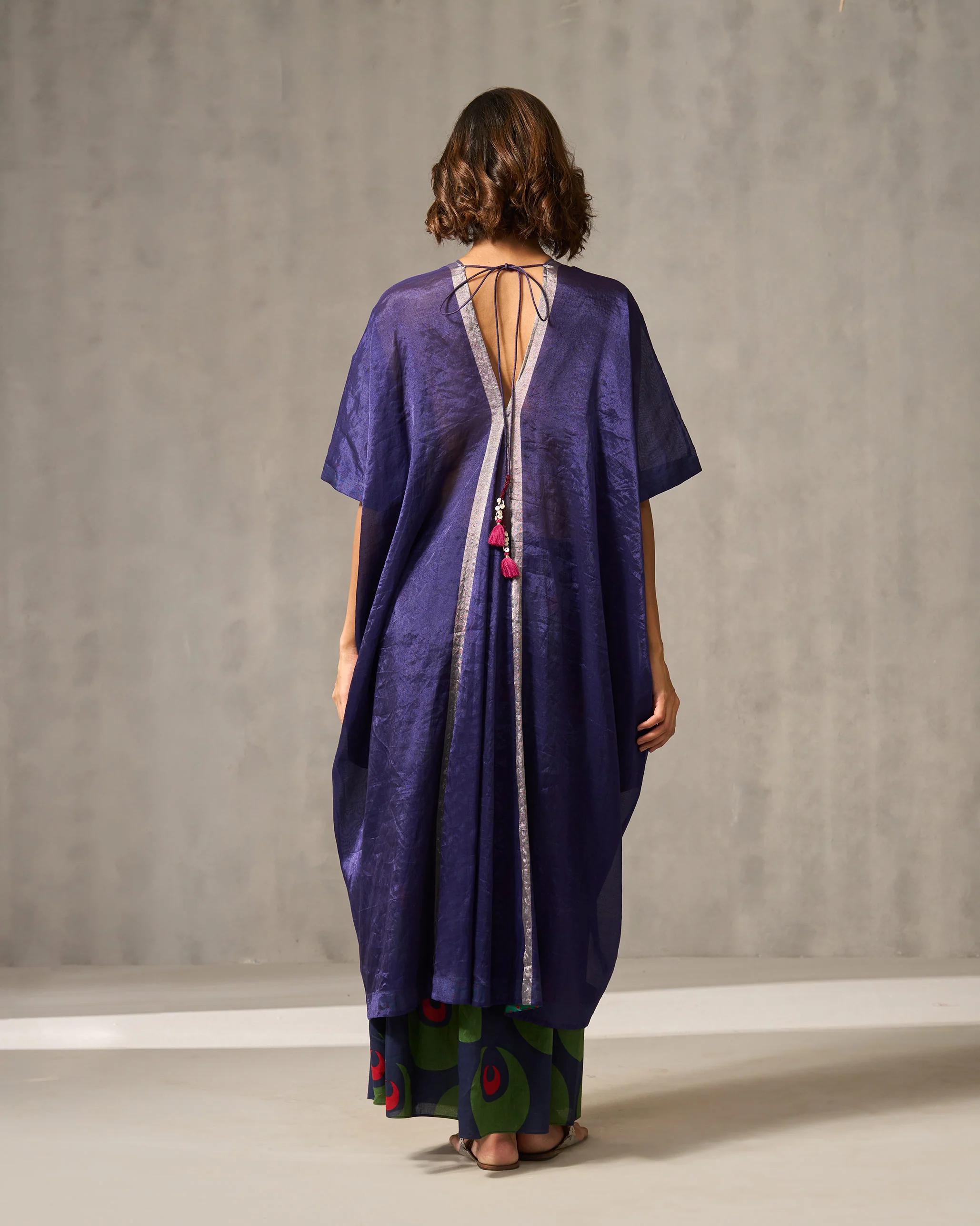 Charisma Kaftan - Navy & Silver - Image 6