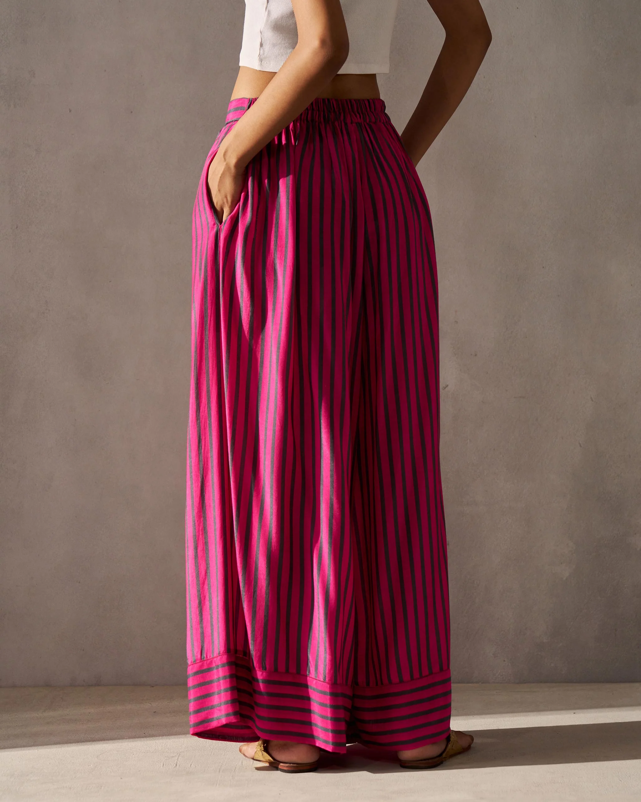 Charisma Pants - Fuchsia & Grey - Image 2