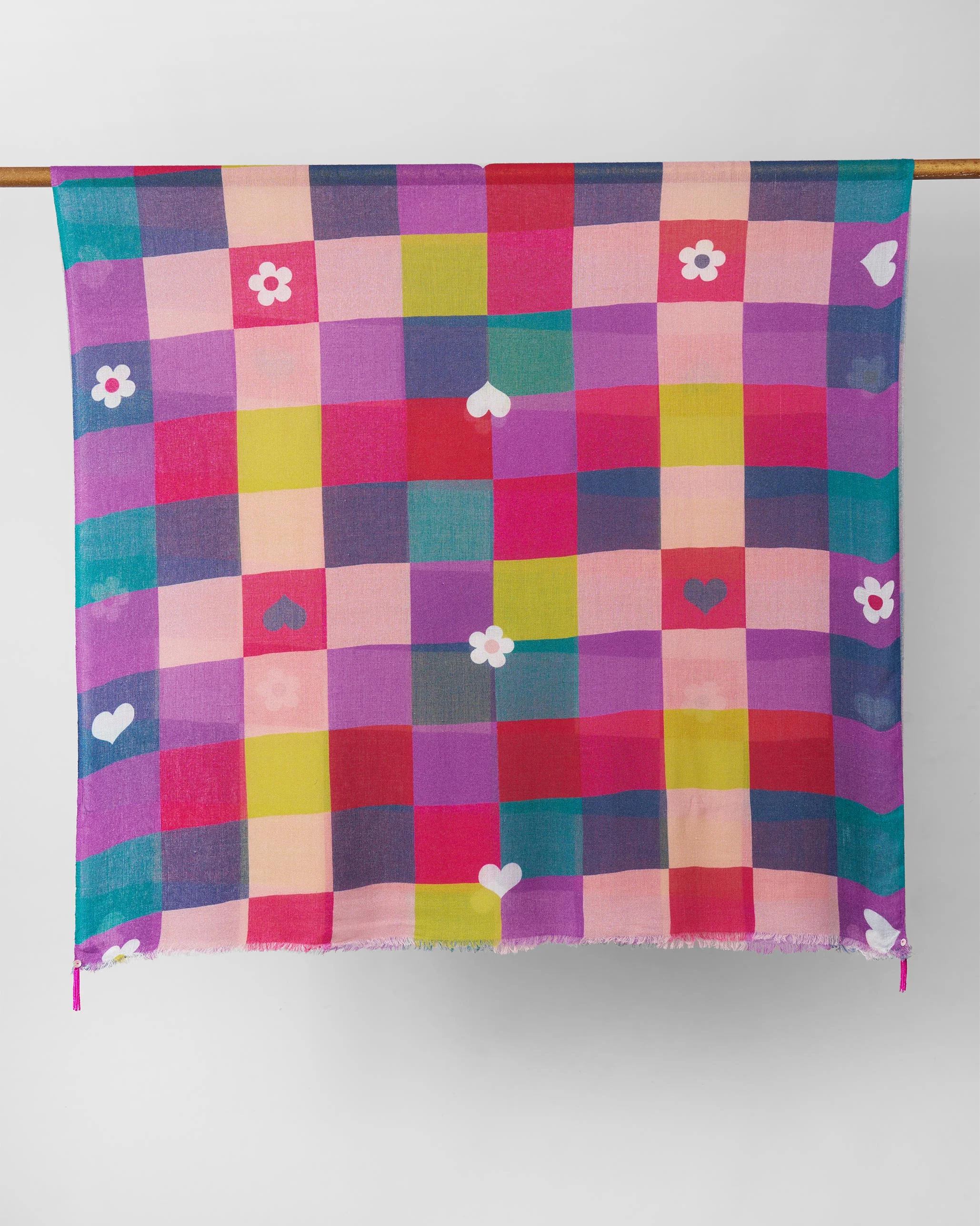 Checked Shawl - Multicolour - Image 3
