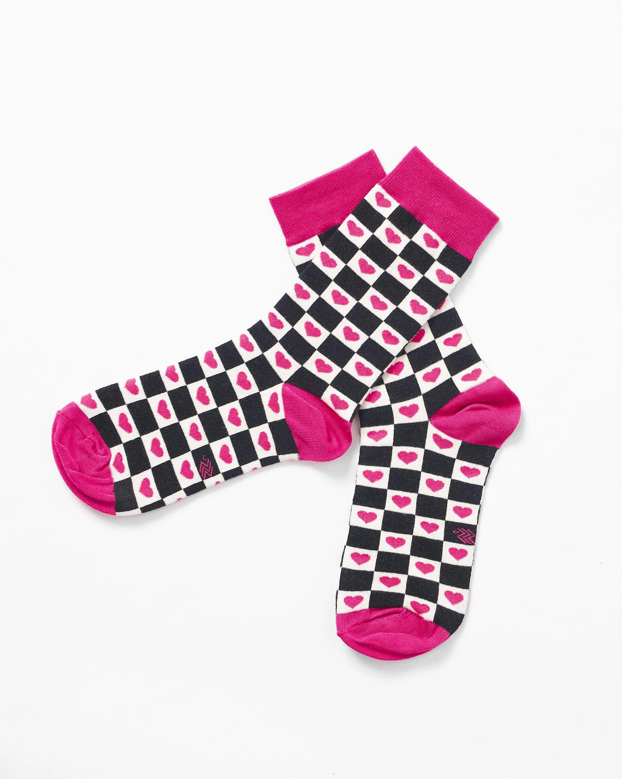 Checkers Socks - Black & Oatmeal - Image 3