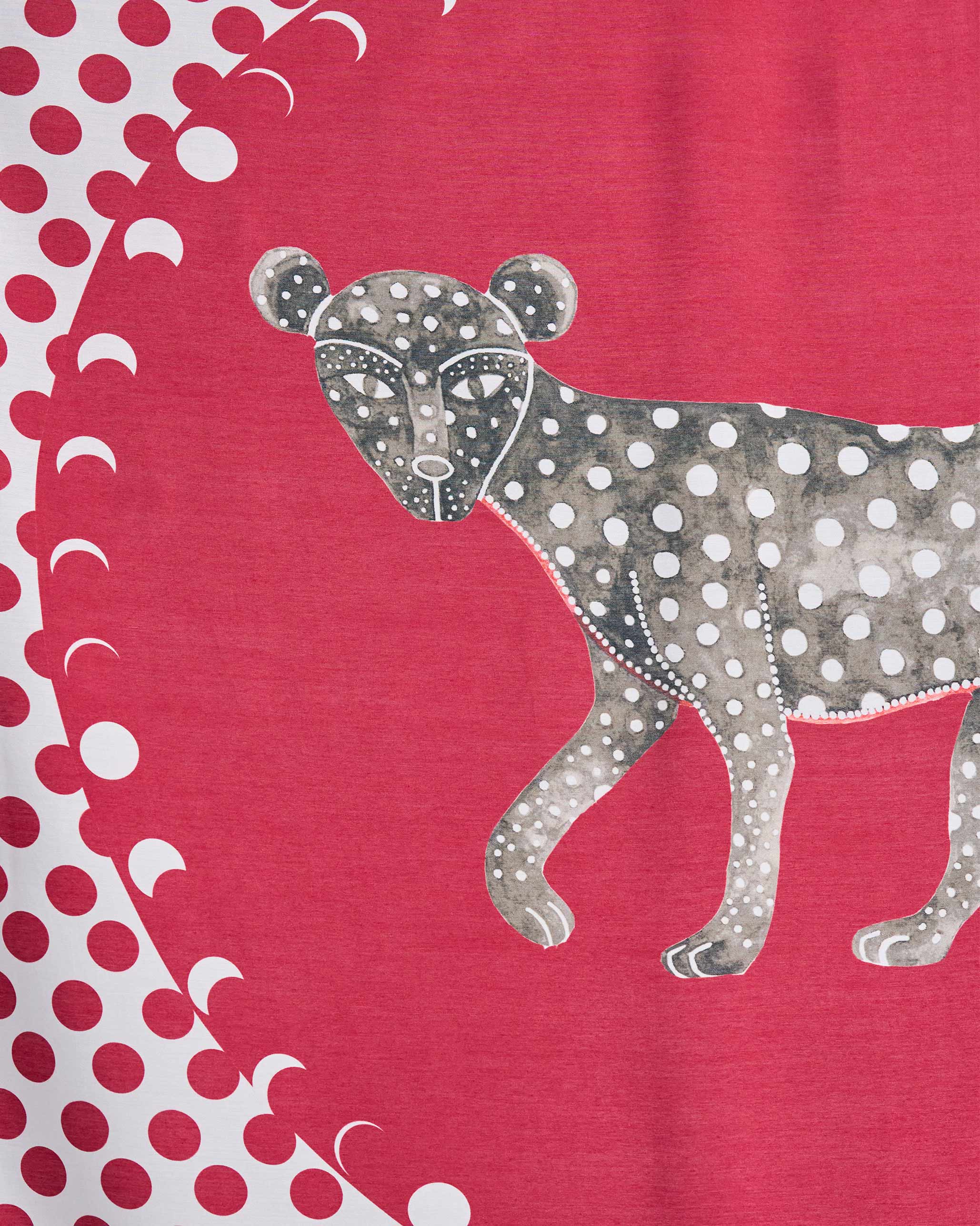 Cheetah Scarf - Red & White - Image 3