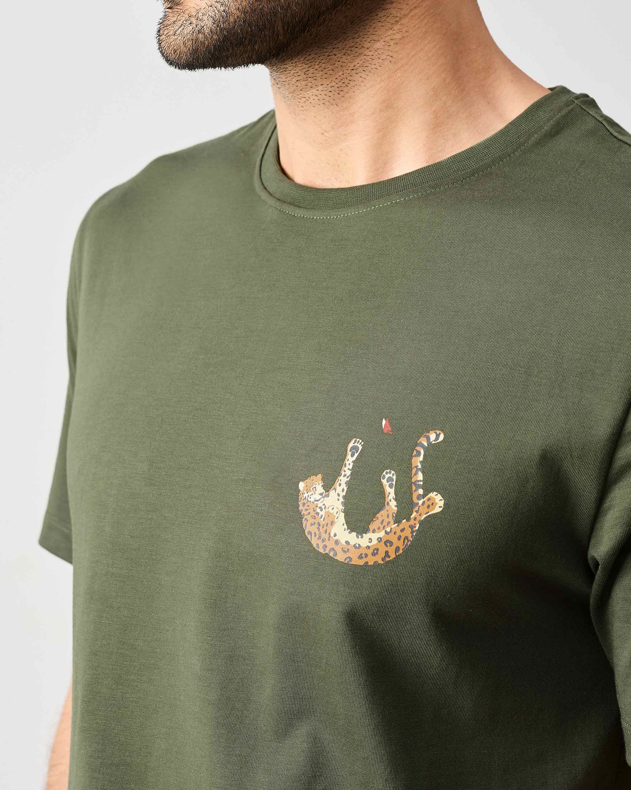 Cheetah T-Shirt - Olive - Image 4