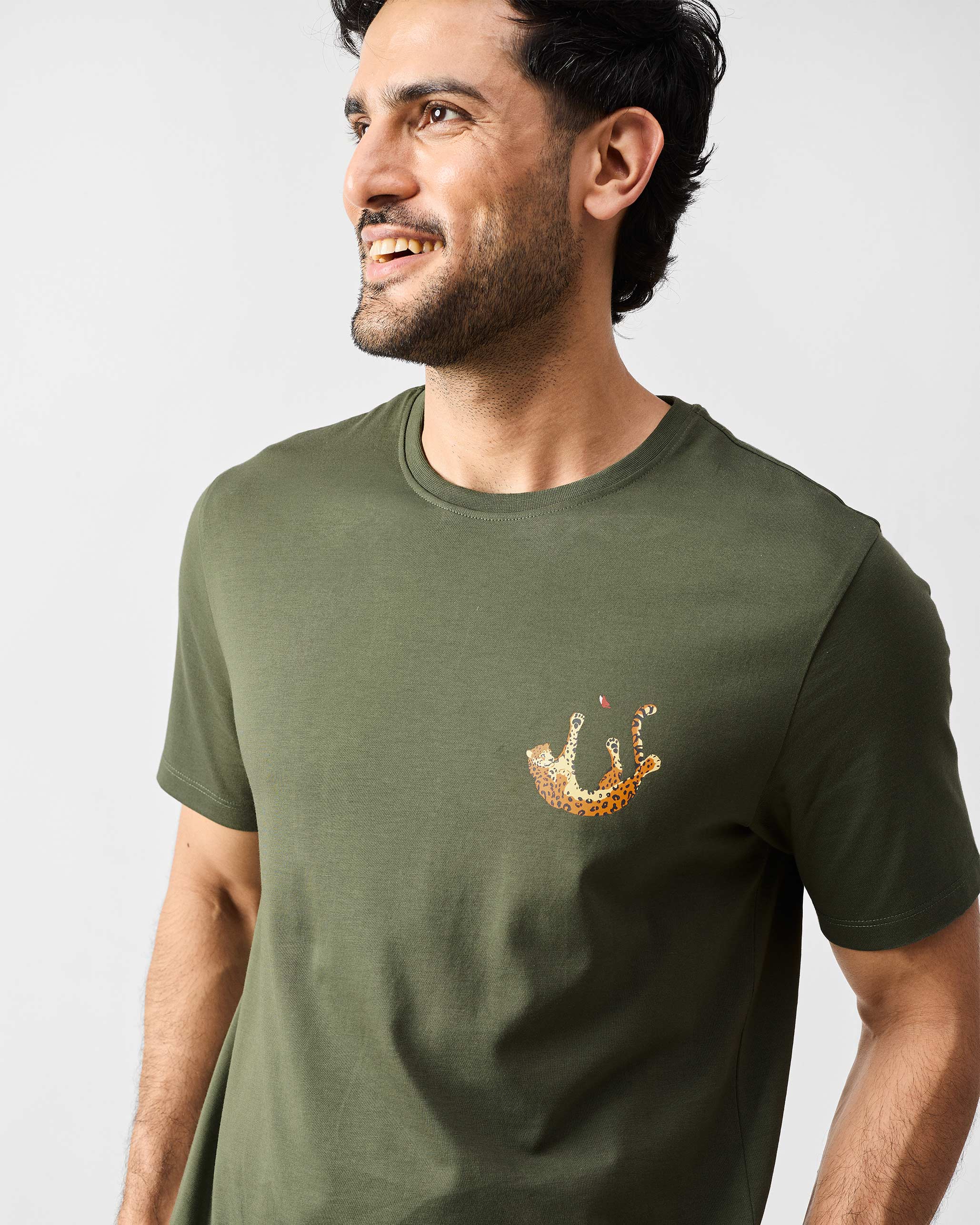 Cheetah T-Shirt - Olive - Image 6