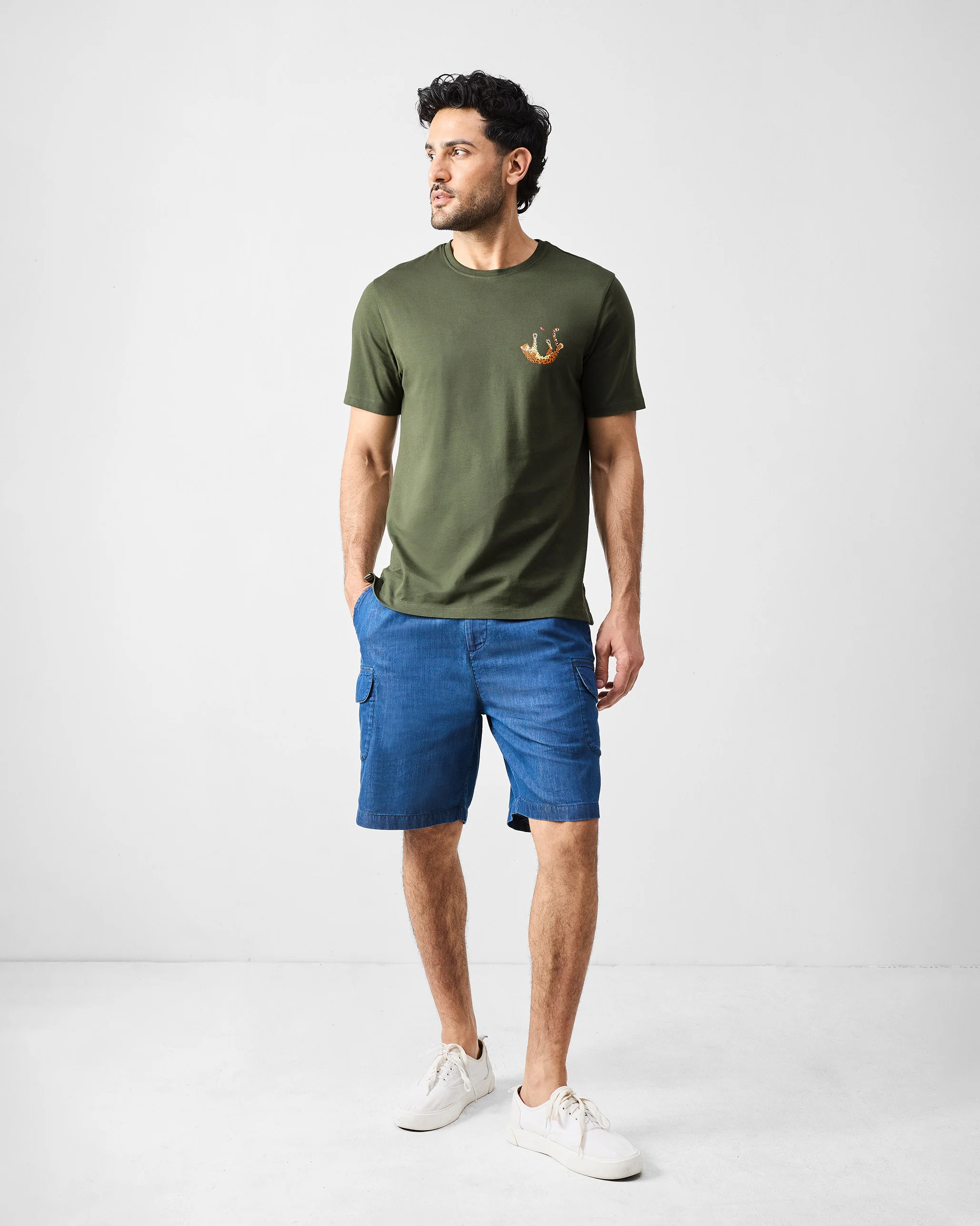 Cheetah T-Shirt - Olive - Image 7