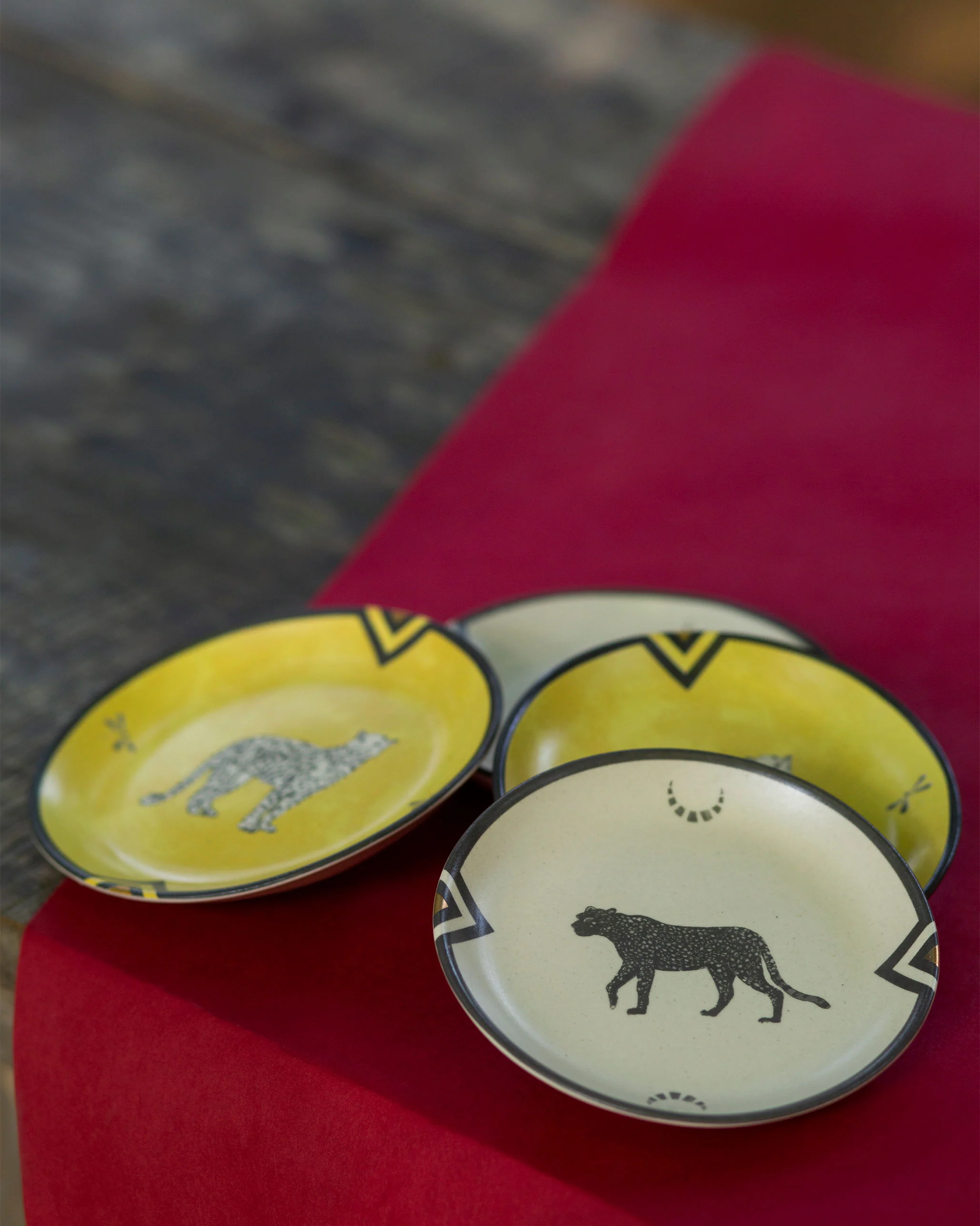 Cheetah Tea Plates (Set of 4) - Image 4